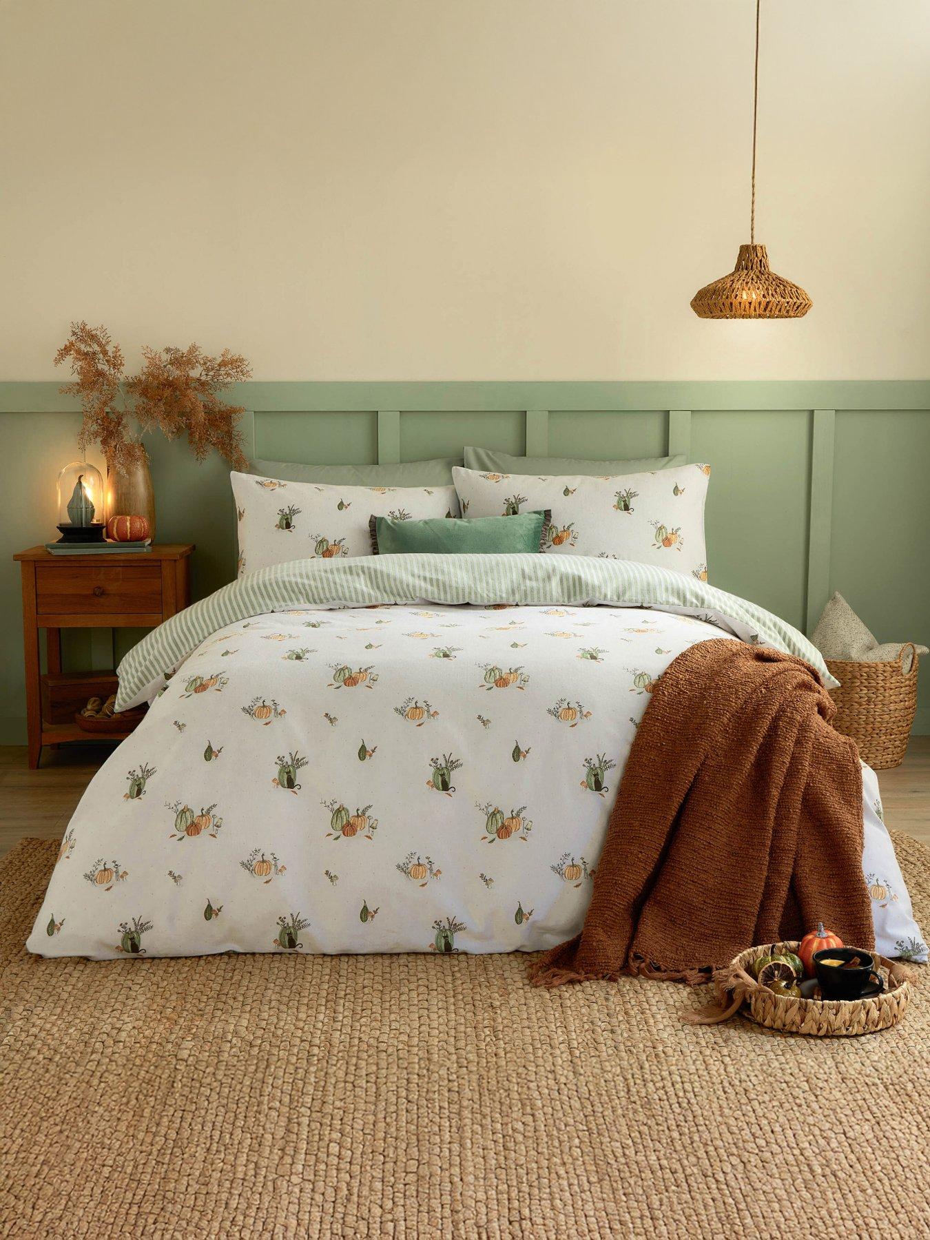undefined Pumpkin Spice Super King Size Duvet Set White