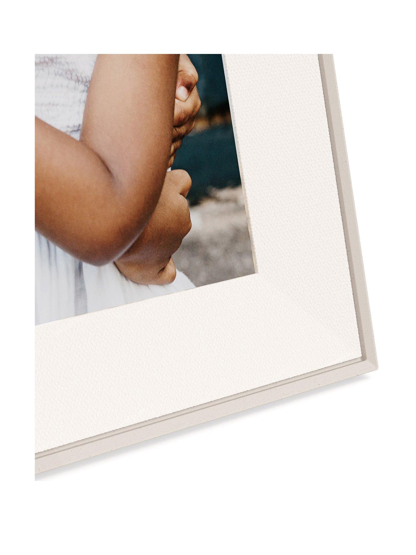 Image 3 of 8 of Aura Aspen Clay with Paper Mat Digital Photo Frame