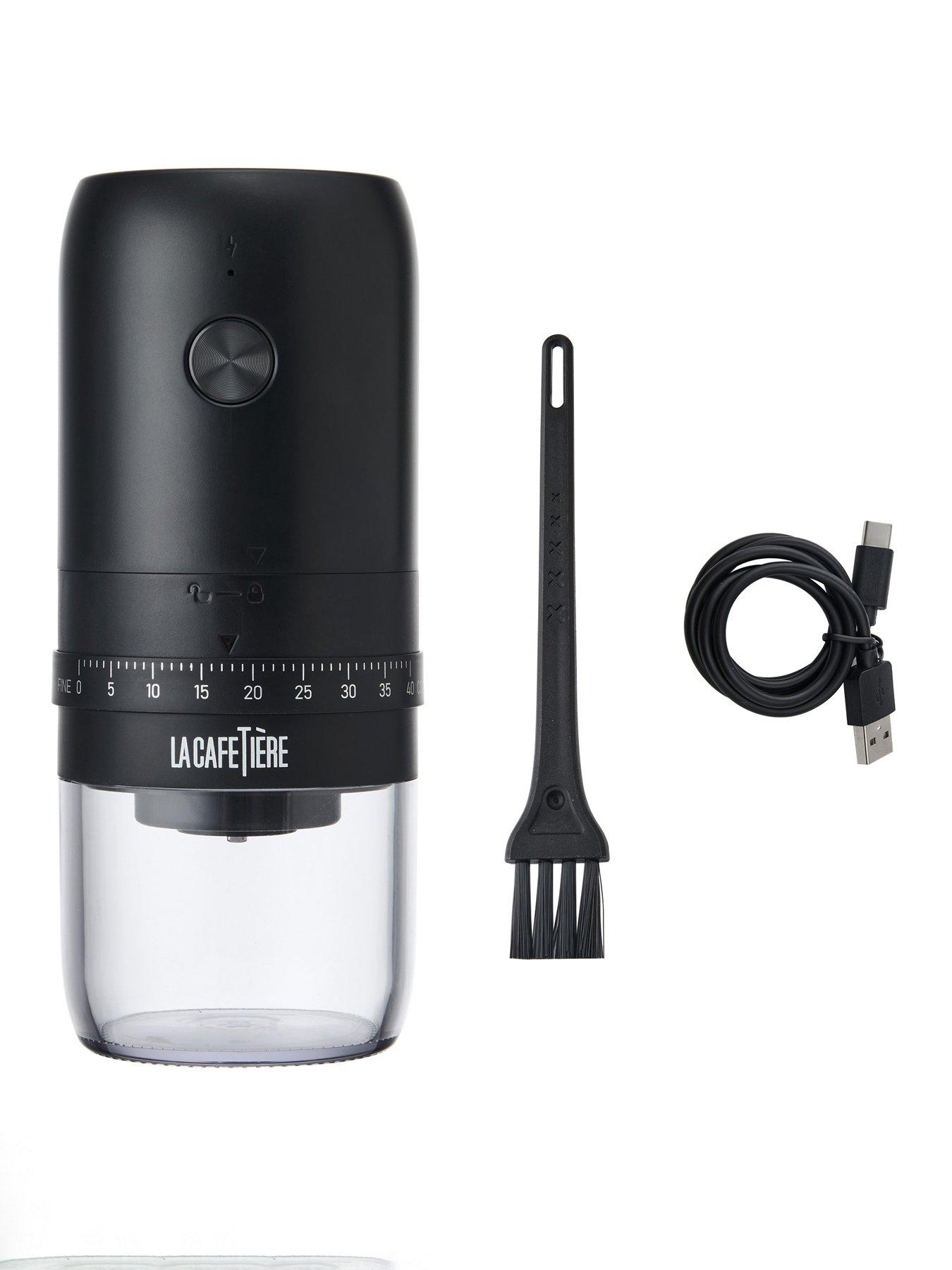 LA CAFETIERE Electric Portable Ceramic Burr Coffee Bean Grinder