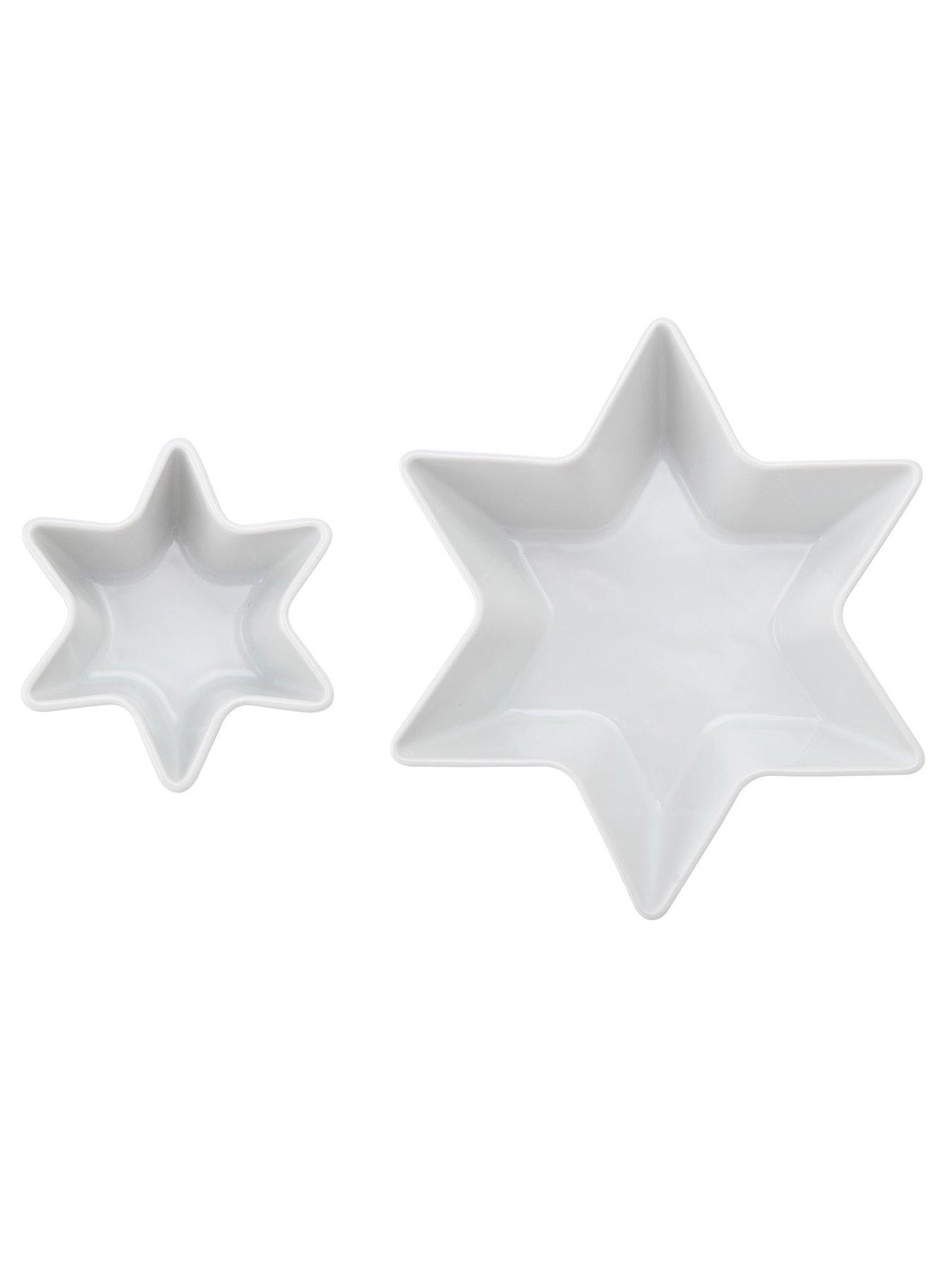 Image 1 of 7 of Mikasa Chalk Star Bowl Set Of 2