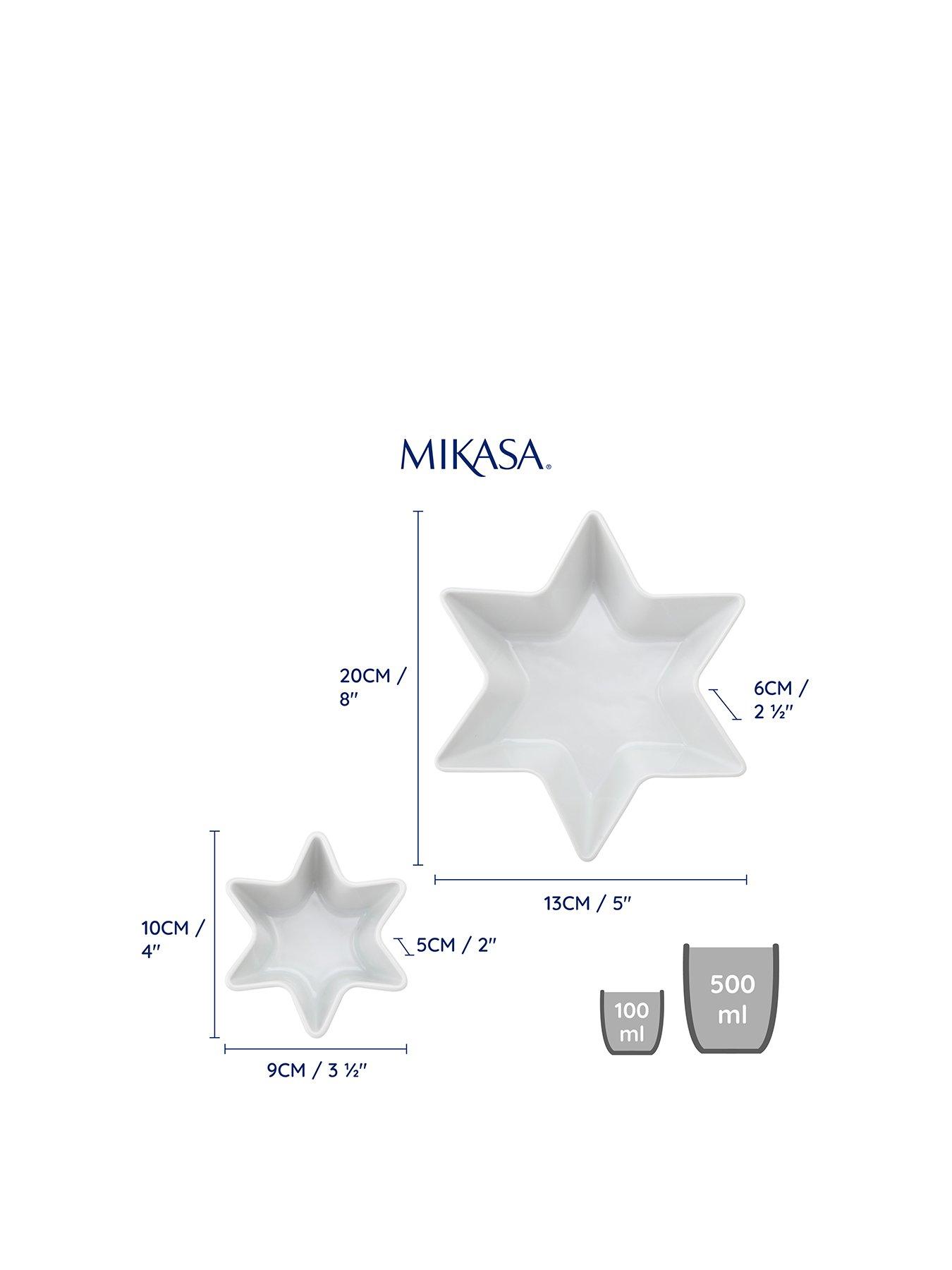 Image 2 of 7 of Mikasa Chalk Star Bowl Set Of 2