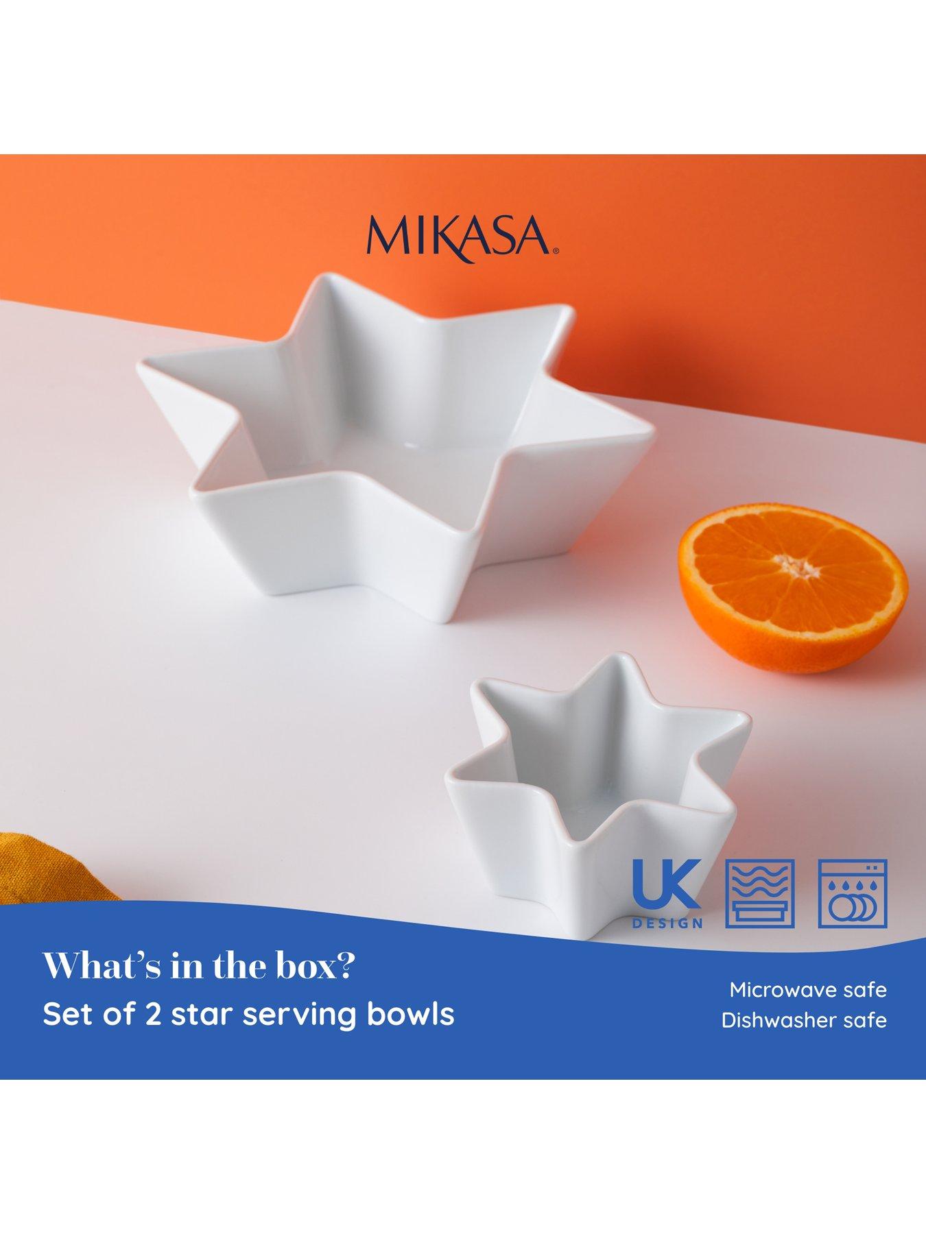 Image 3 of 7 of Mikasa Chalk Star Bowl Set Of 2