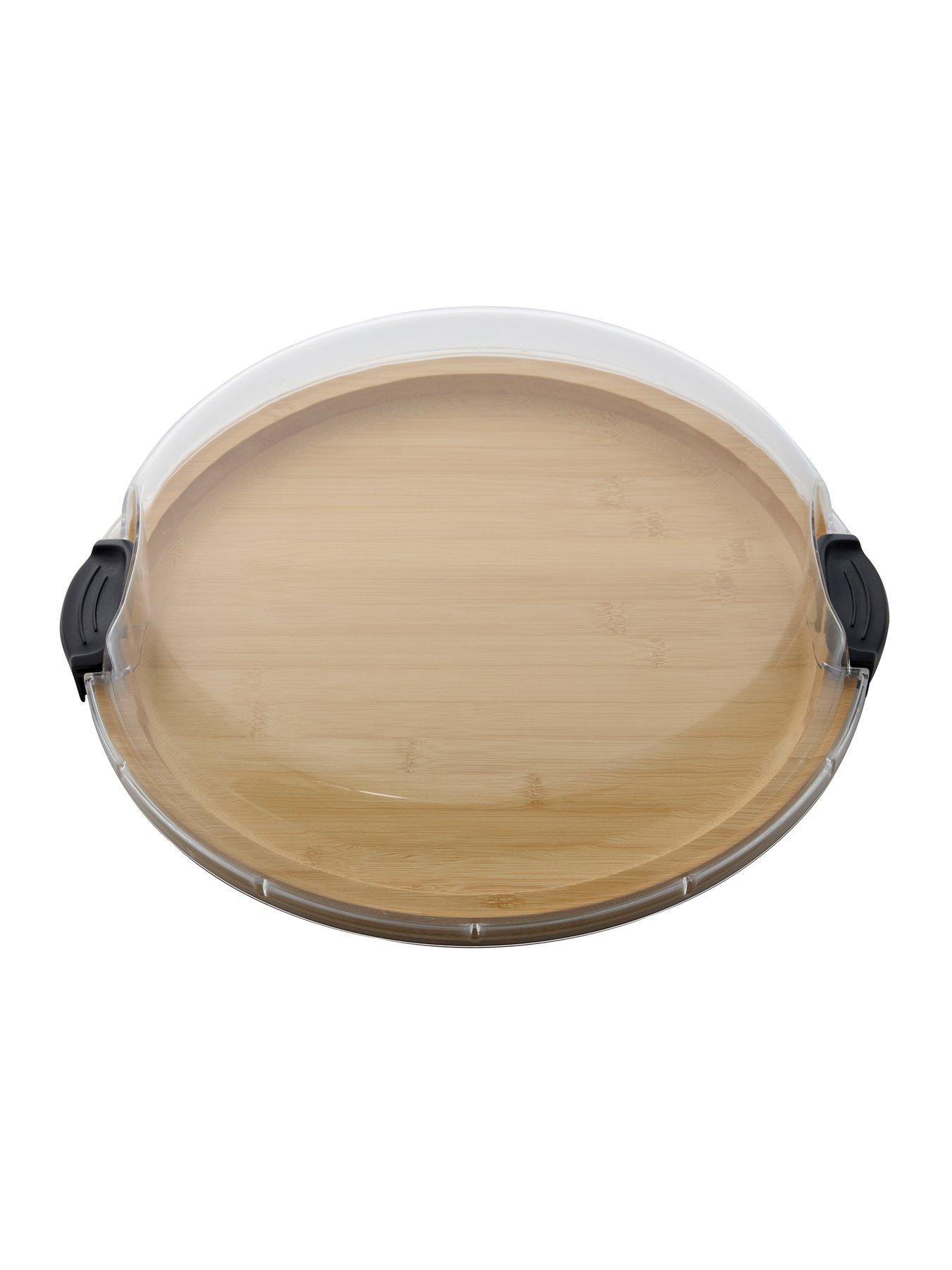 Faberware Round Build-a-Board Bamboo Snack Serving Board with Locking Lid, 35.5cm