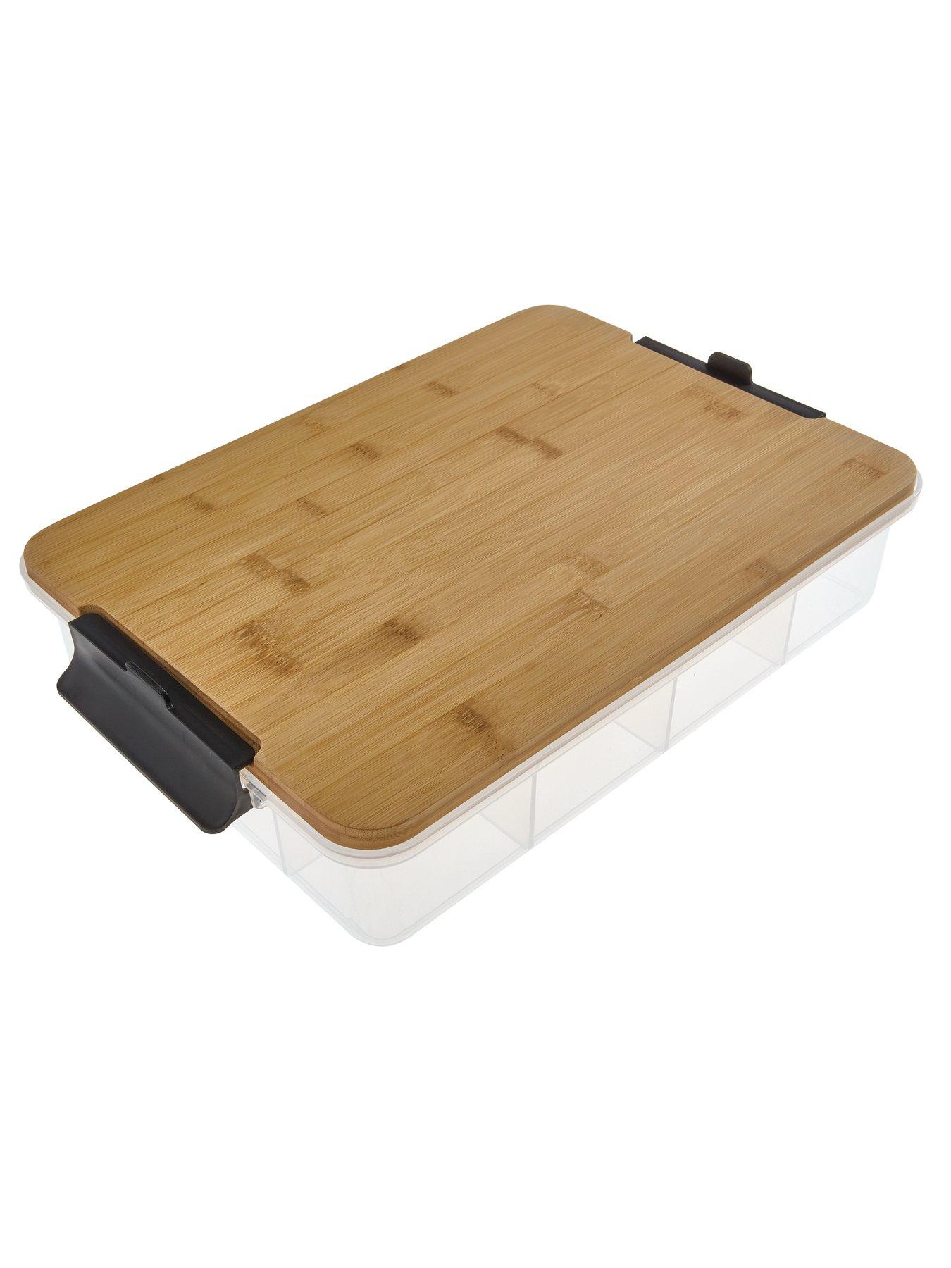 Faberware Large SnackleBox Bamboo Board and Box with Snack Dividers, 30 x 40.5cm