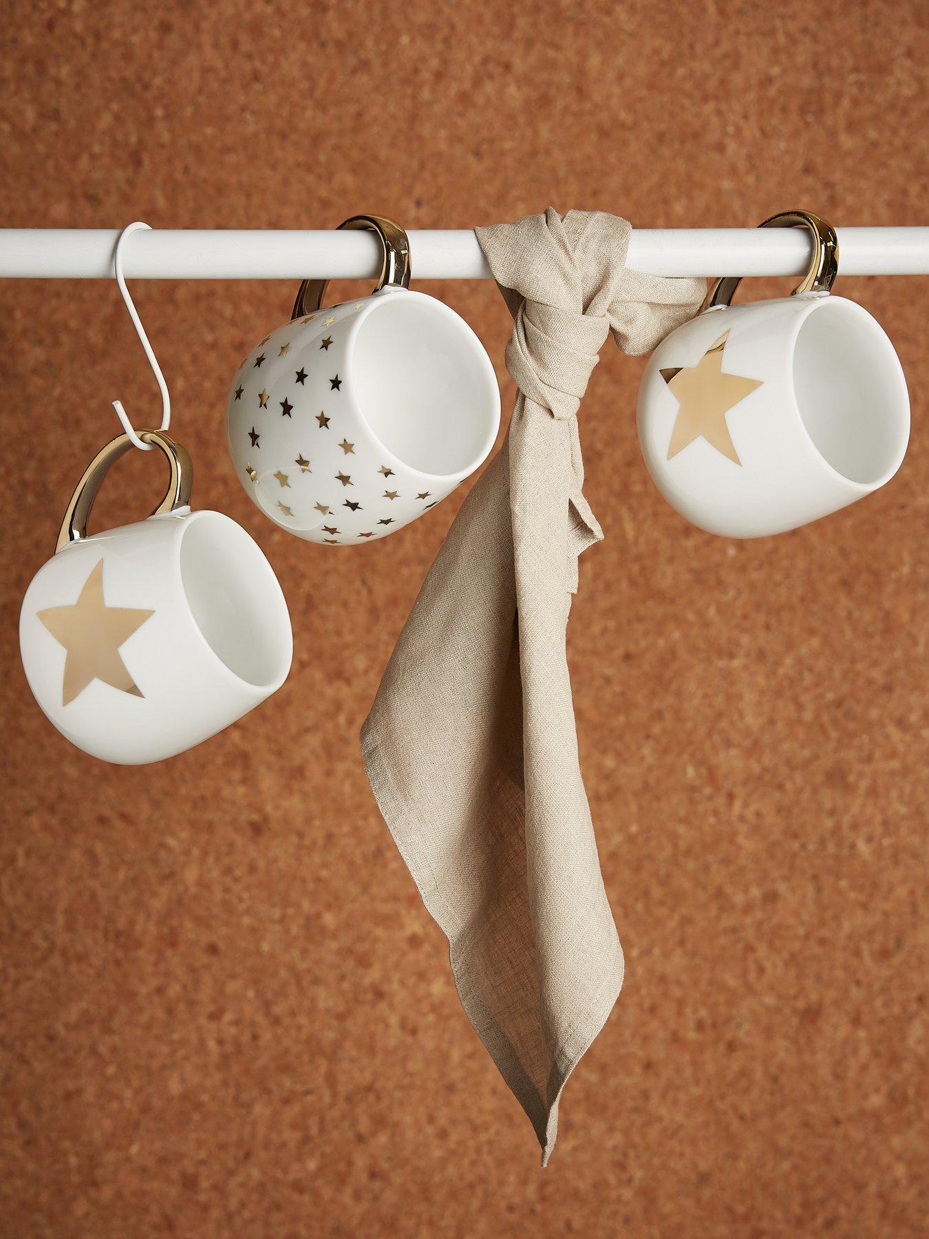 undefined 4pc Gold Star Mugs