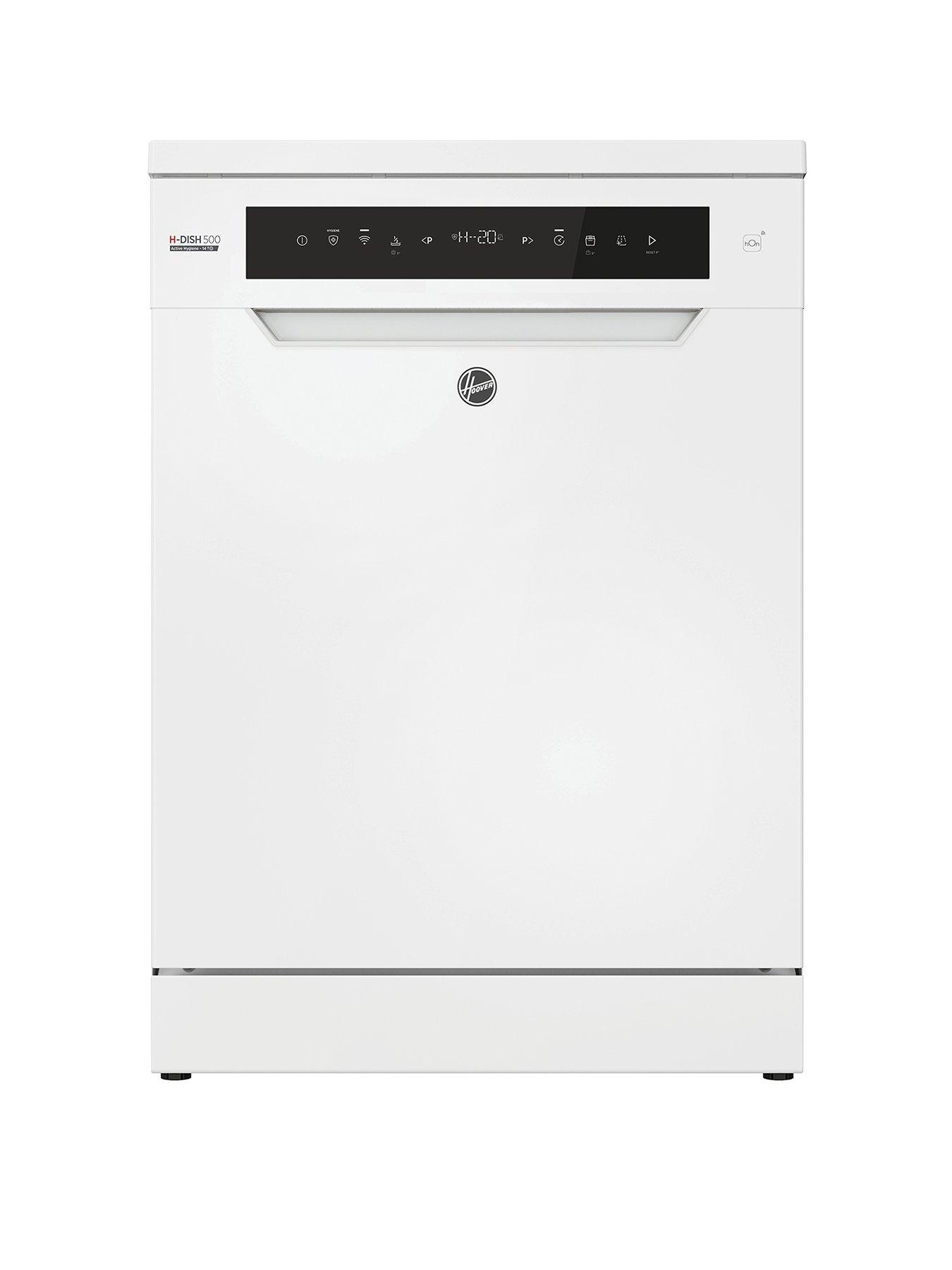 Hoover H-DISH 500 HF 4B7F0W-80 Full Size Dishwasher, 16 Place Settings, White, B Rated