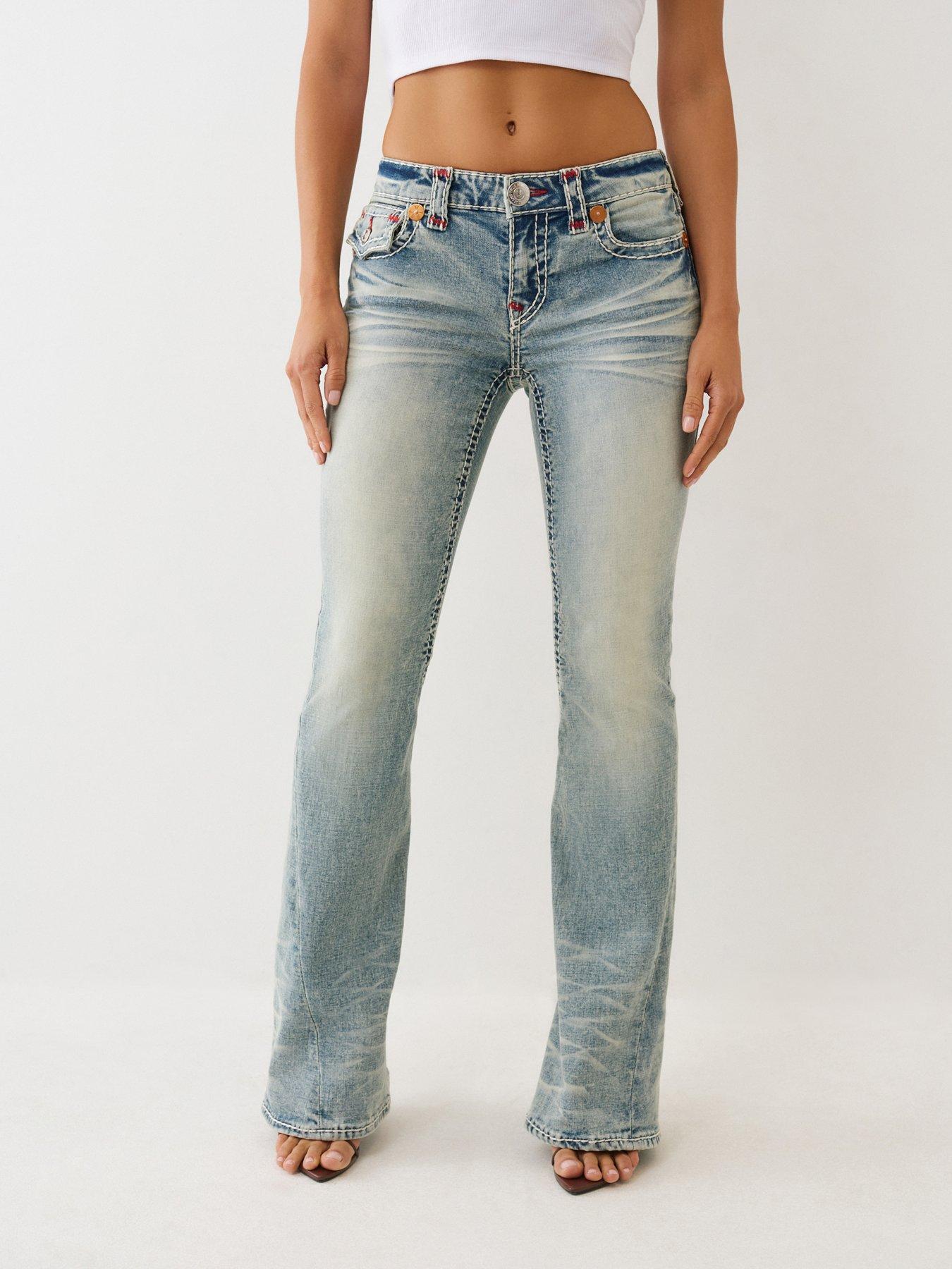 TRUE RELIGION Joey Low Rise Flared Jeans - Light Wash