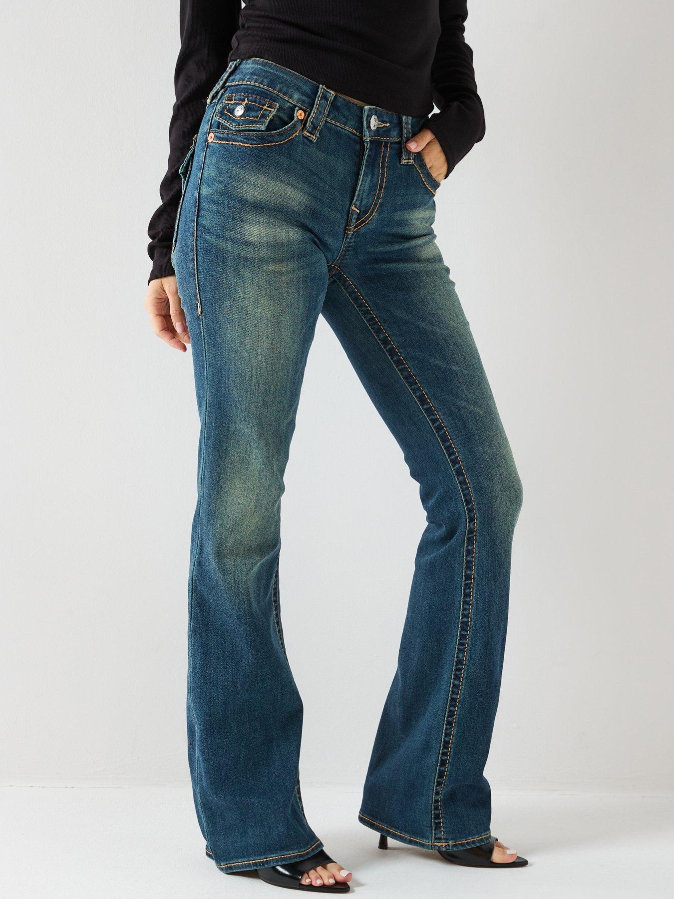 TRUE RELIGION Becca Bootcut Flap Big T Jeans - Dark Wash