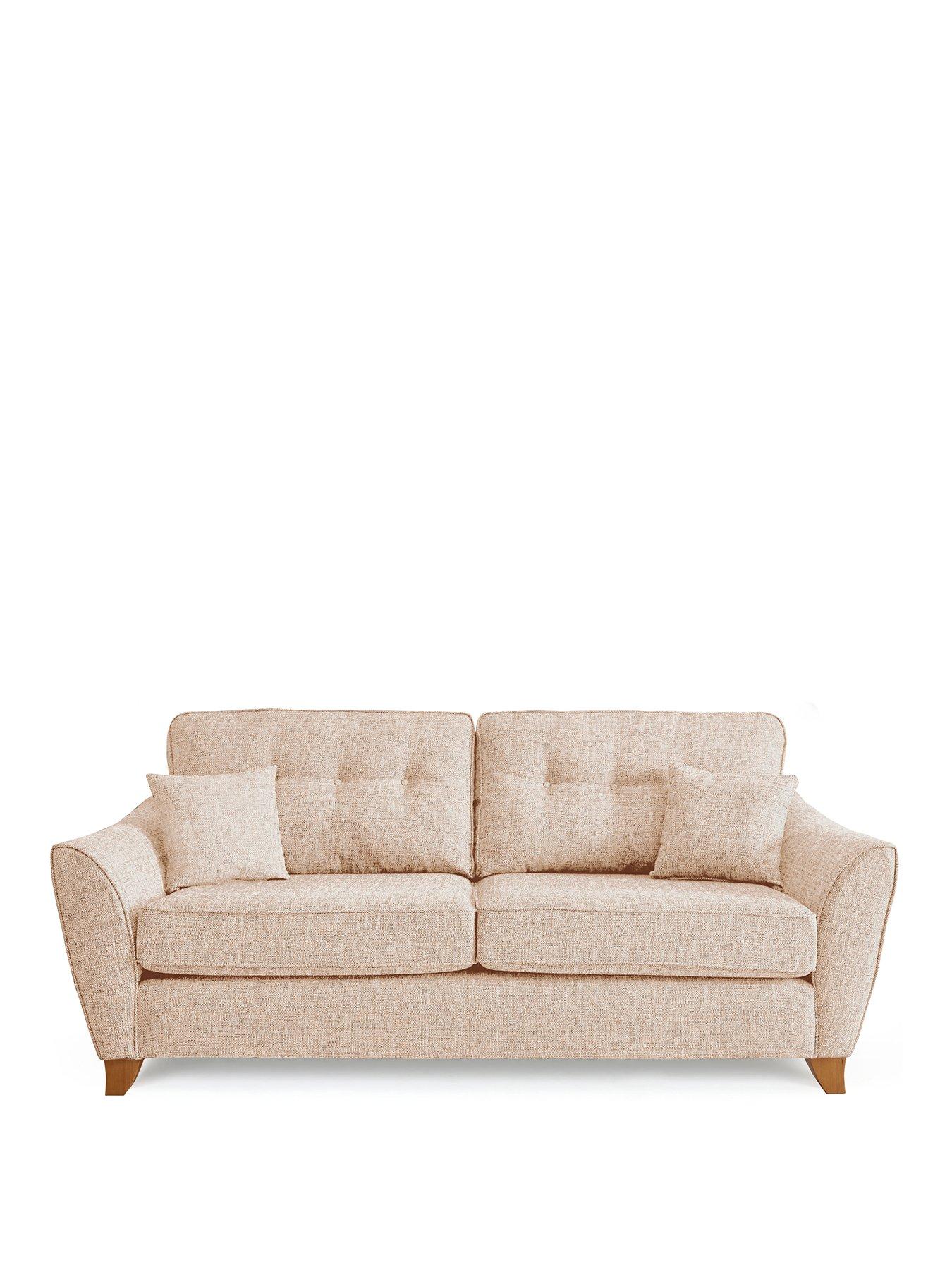 Image 2 of 6 of Very Home Halstow 3 Seater Fabric Sofa - Natural - Made to order in the UK
