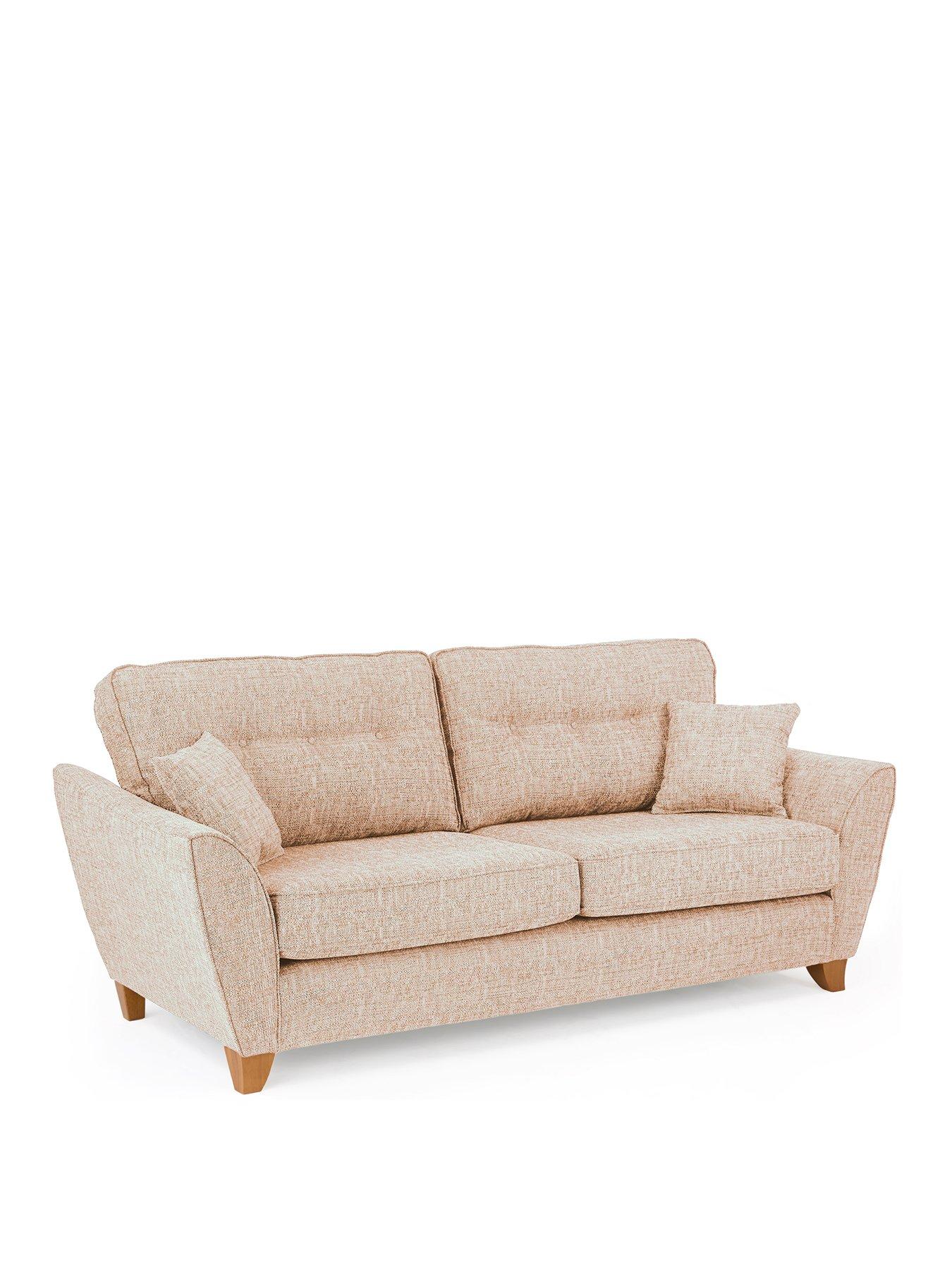 Image 3 of 6 of Very Home Halstow 3 Seater Fabric Sofa - Natural - Made to order in the UK
