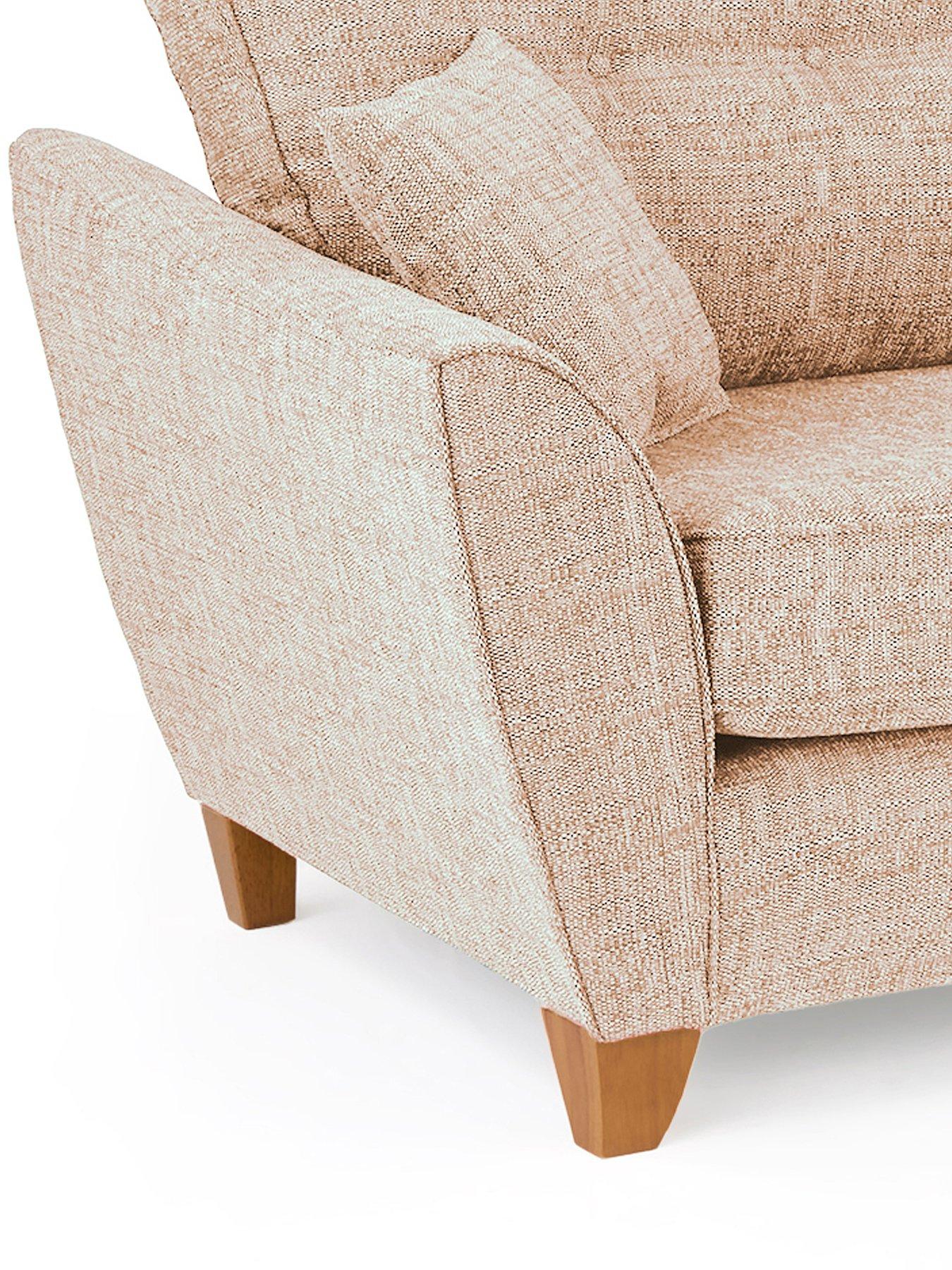 Image 6 of 6 of Very Home Halstow 3 Seater Fabric Sofa - Natural - Made to order in the UK