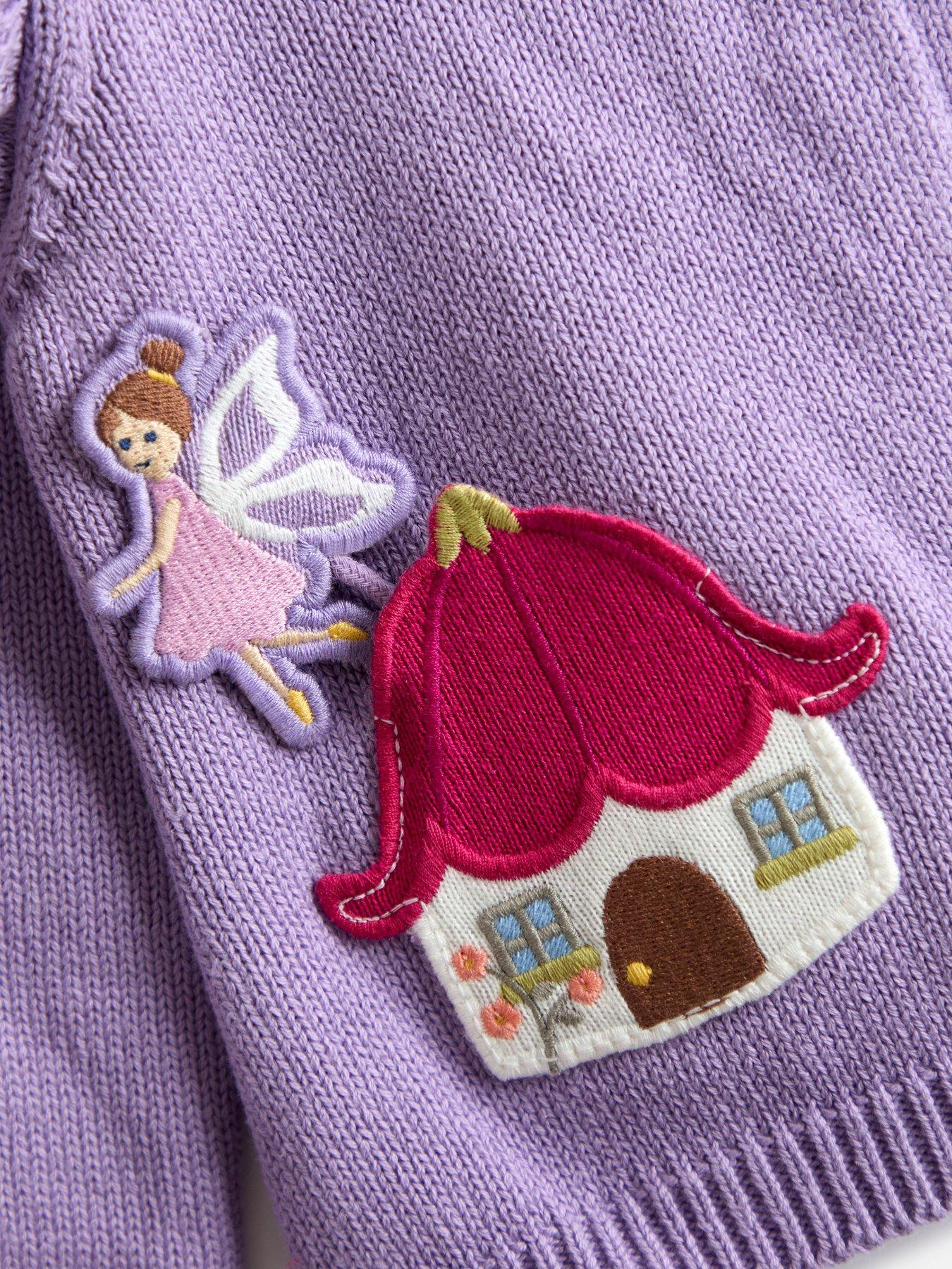 JoJo Maman Bebe Toddler Girls Tulip Fairy Pet In Pocket Cardigan