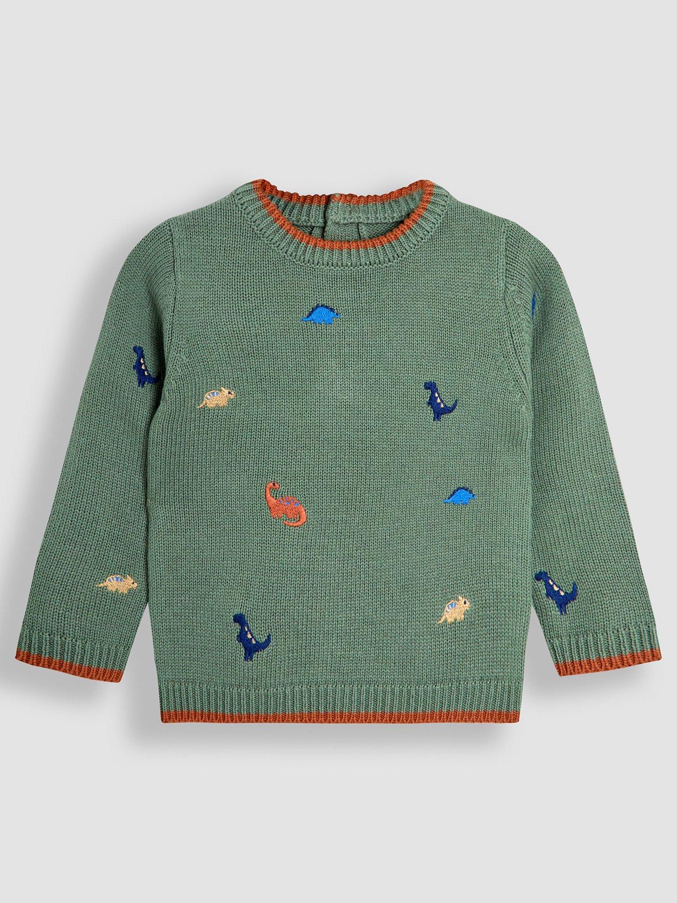 undefined Toddler Boys Dino Embroidered Jumper - Green