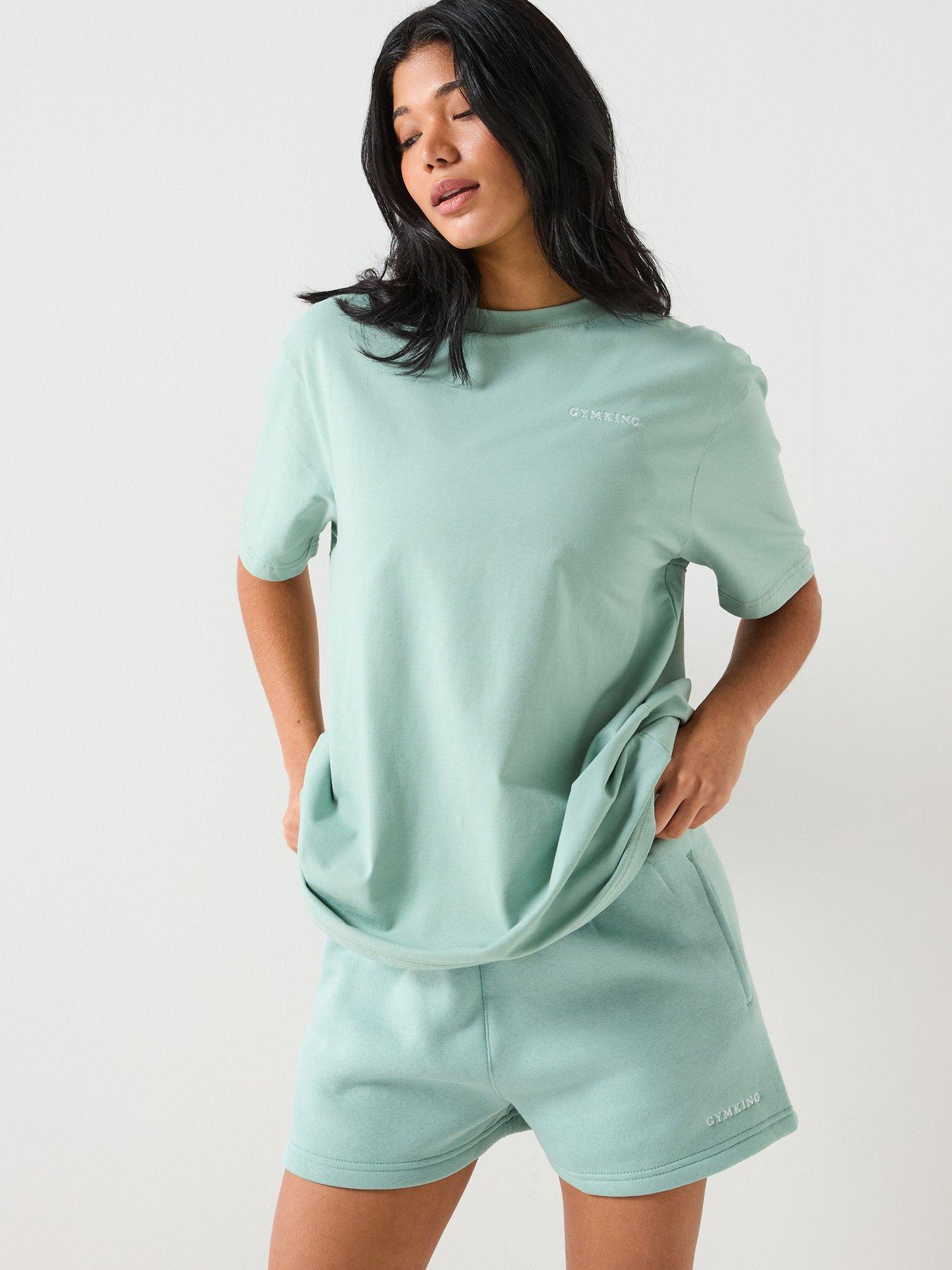 Gym King Womens 365 Boyfriend Jersery T-Shirt - Green