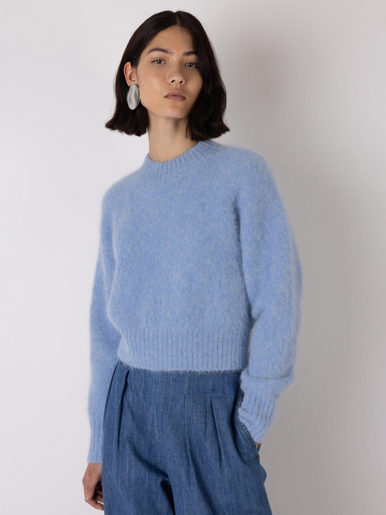 Vivere Gael Alpaca Textured Jumper - Light Blue