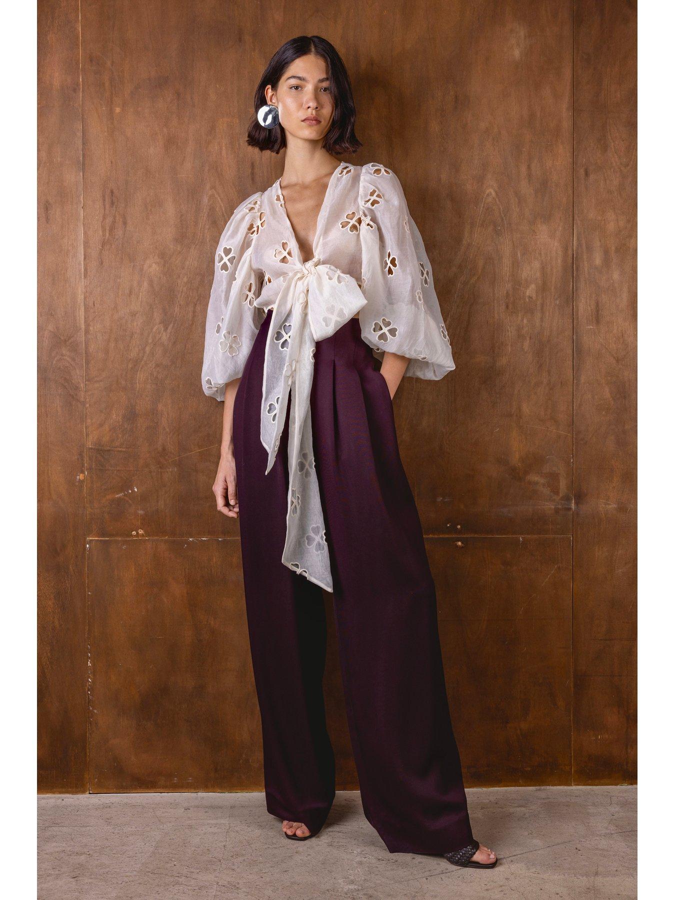 Vi.ve.re Orla Sheer Top - Ecru