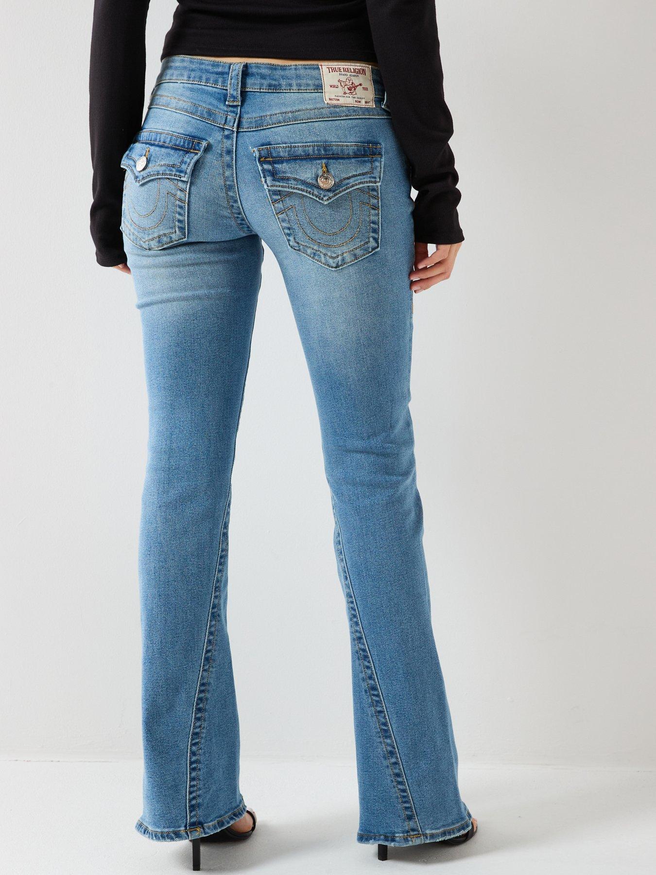 TRUE RELIGION Joey Low Rise Flare Flap? Jeans - Light Wash | Very