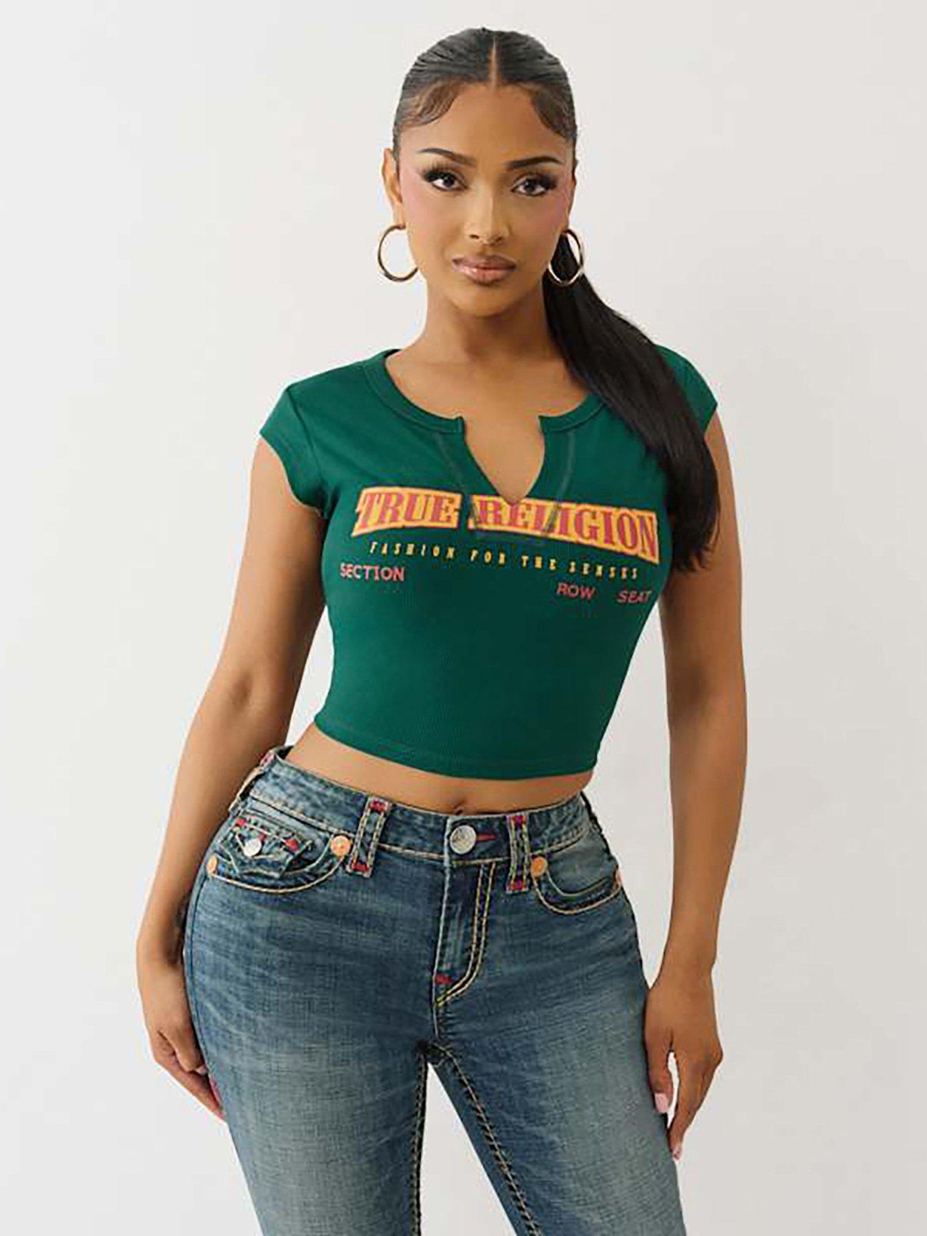 TRUE RELIGION Anniversary Notched Short Slee