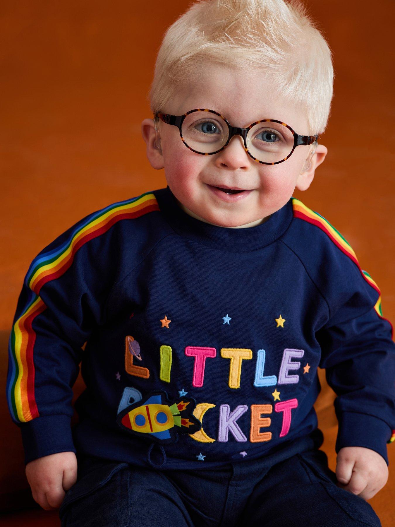 JoJo Maman Bebe Toddler Boys Rocket Applique Top - Navy