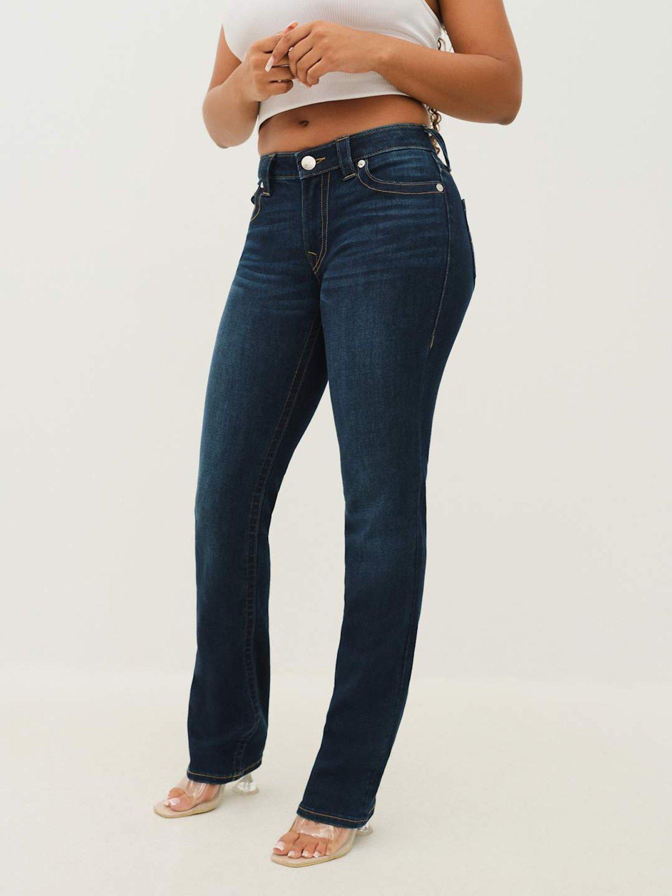 TRUE RELIGION Billie Mid Rise Straight Fit Jeans - Blue