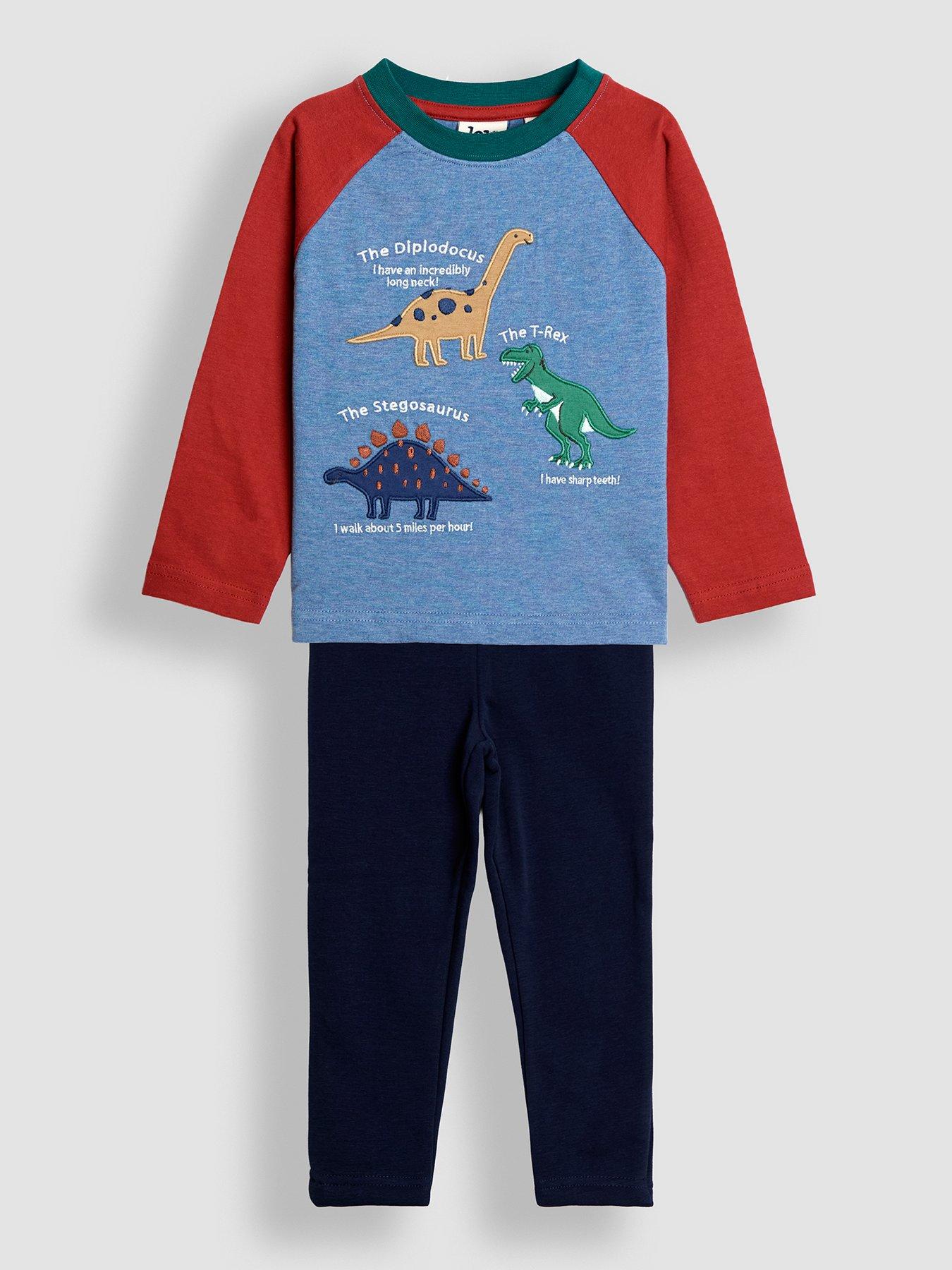 JoJo Maman Bebe Toddler Boys 2-piece Dino Facts Top & Leggings Set - Blue