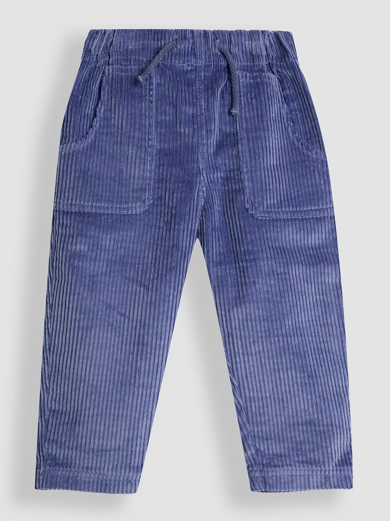 JoJo Maman Bebe Toddler Boys Cord Pull On Trousers - Purple