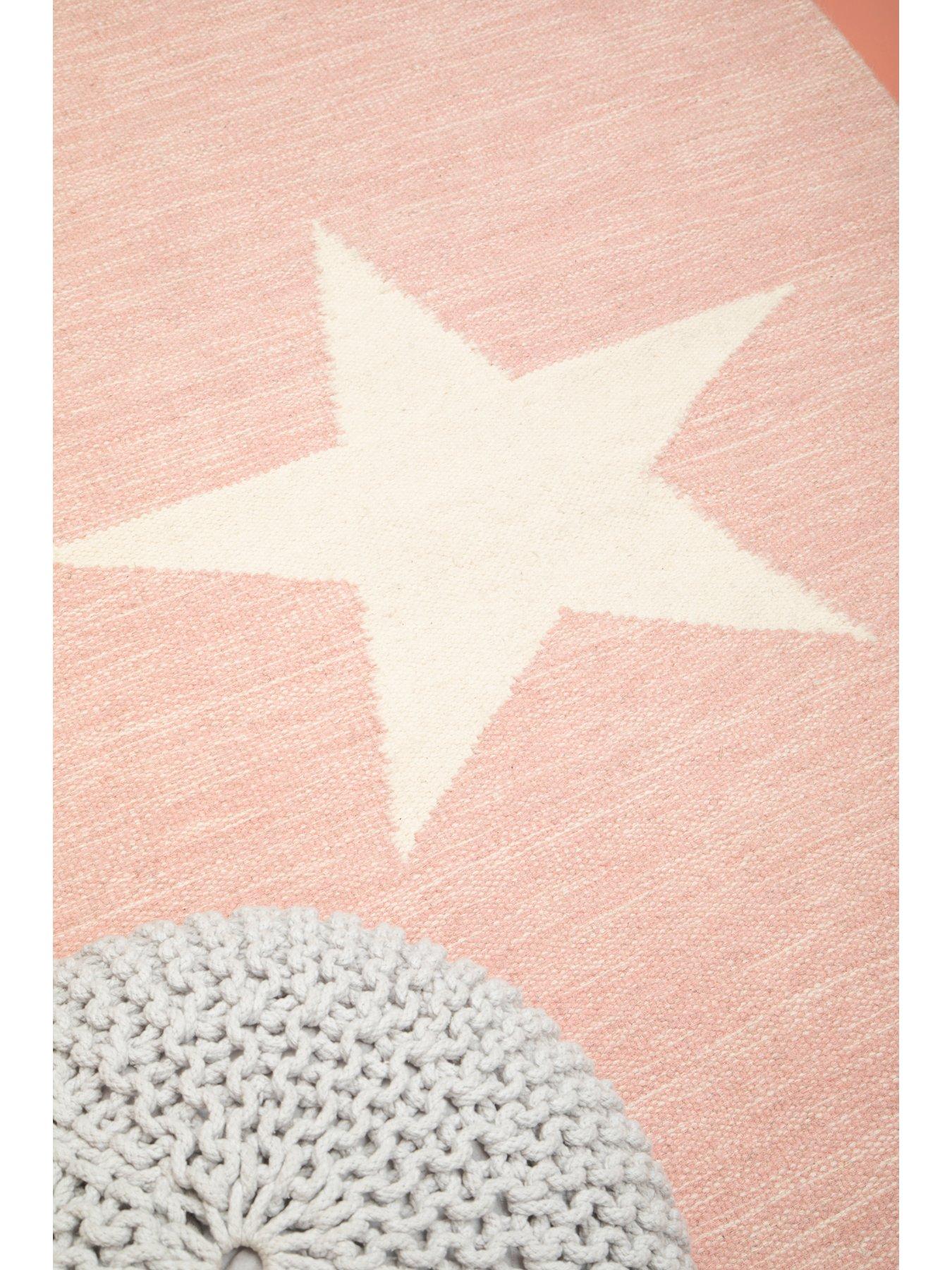 Image 4 of 4 of Interiors By Premier Pink And White Star Rug