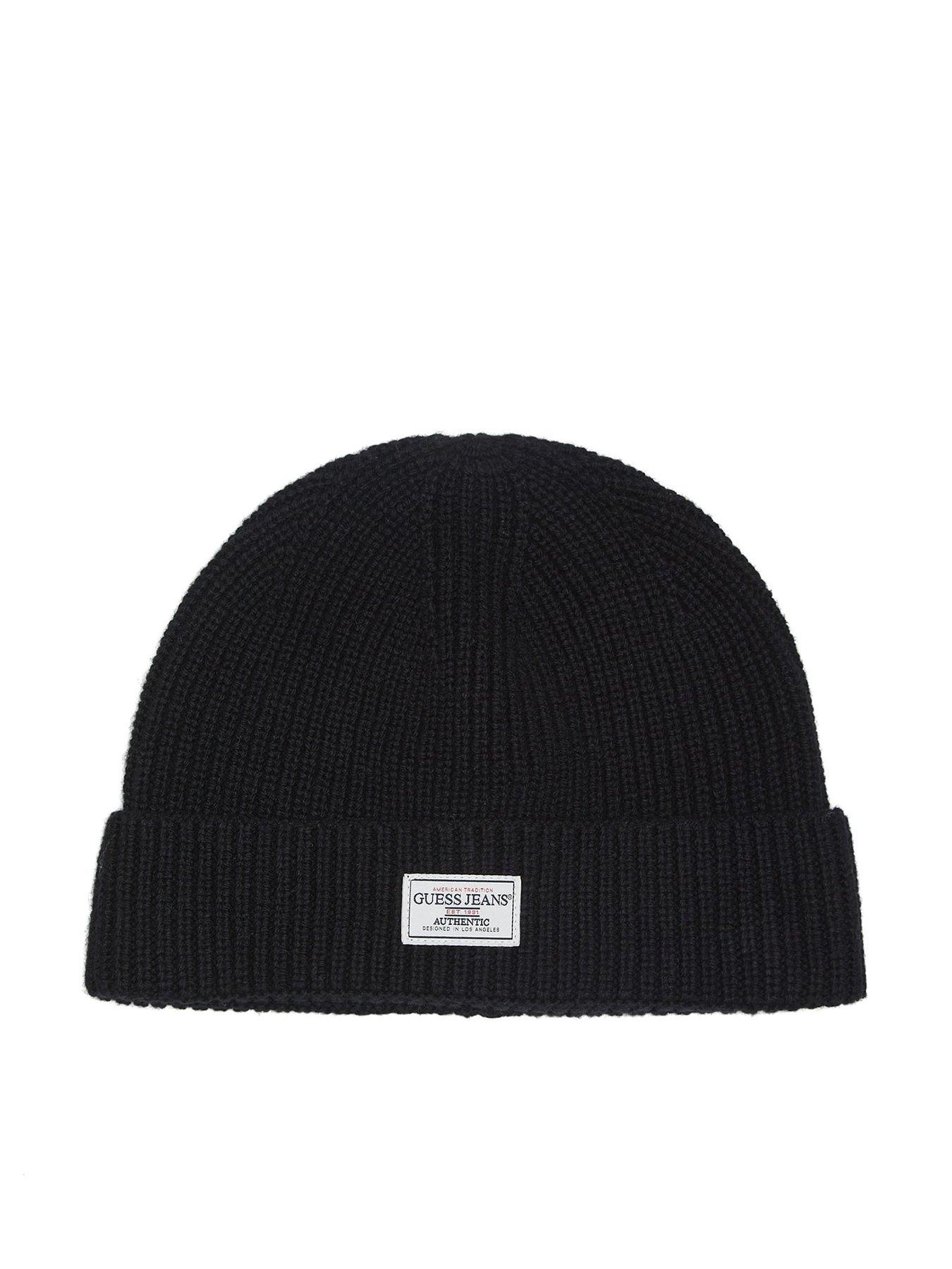 Image 1 of 1 of Guess Guess Jeans Patch Logo Knitted Beanie