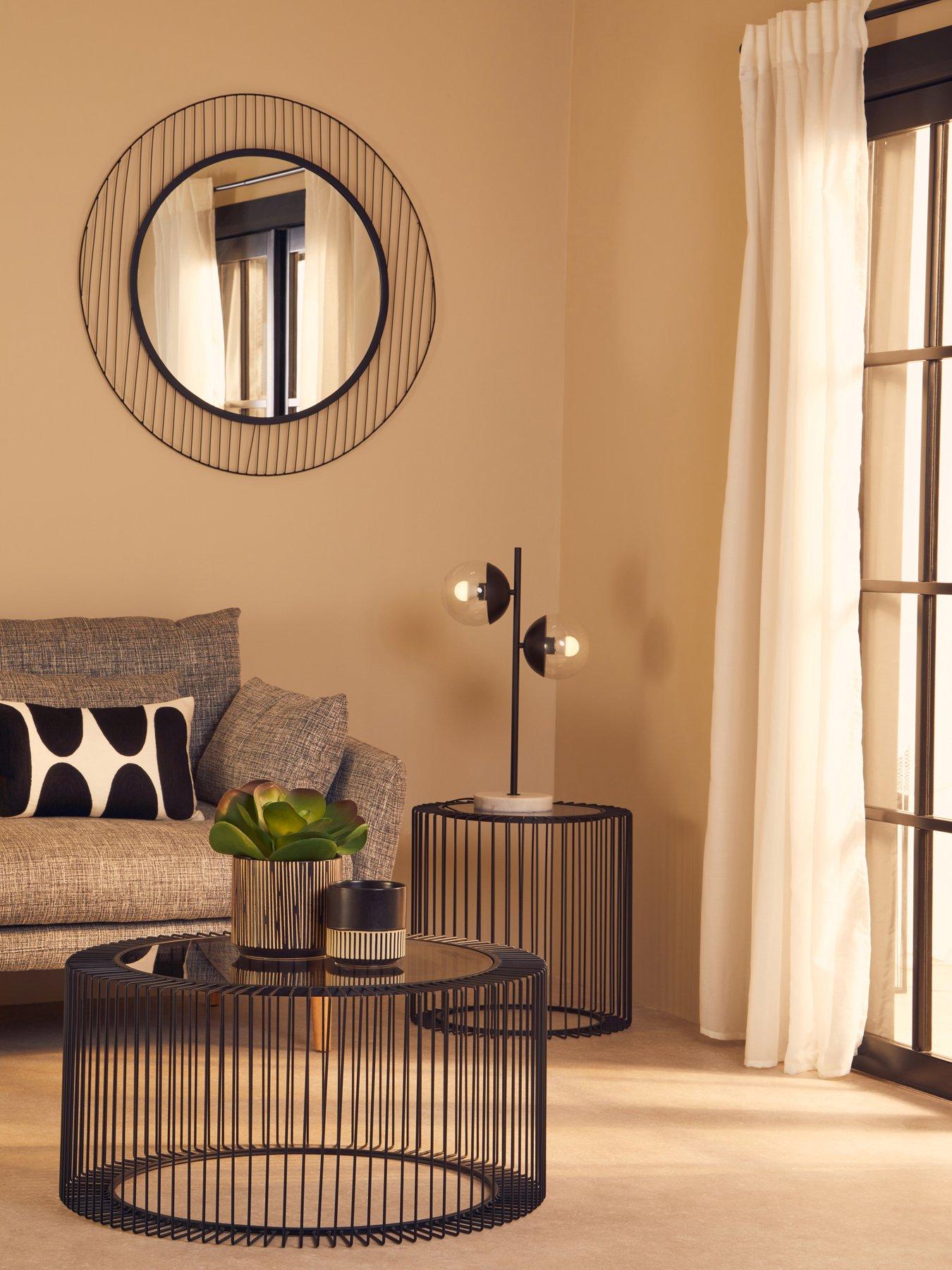 Image 1 of 6 of Interiors By Premier Trento Linear Lines Frame Wall Mirror