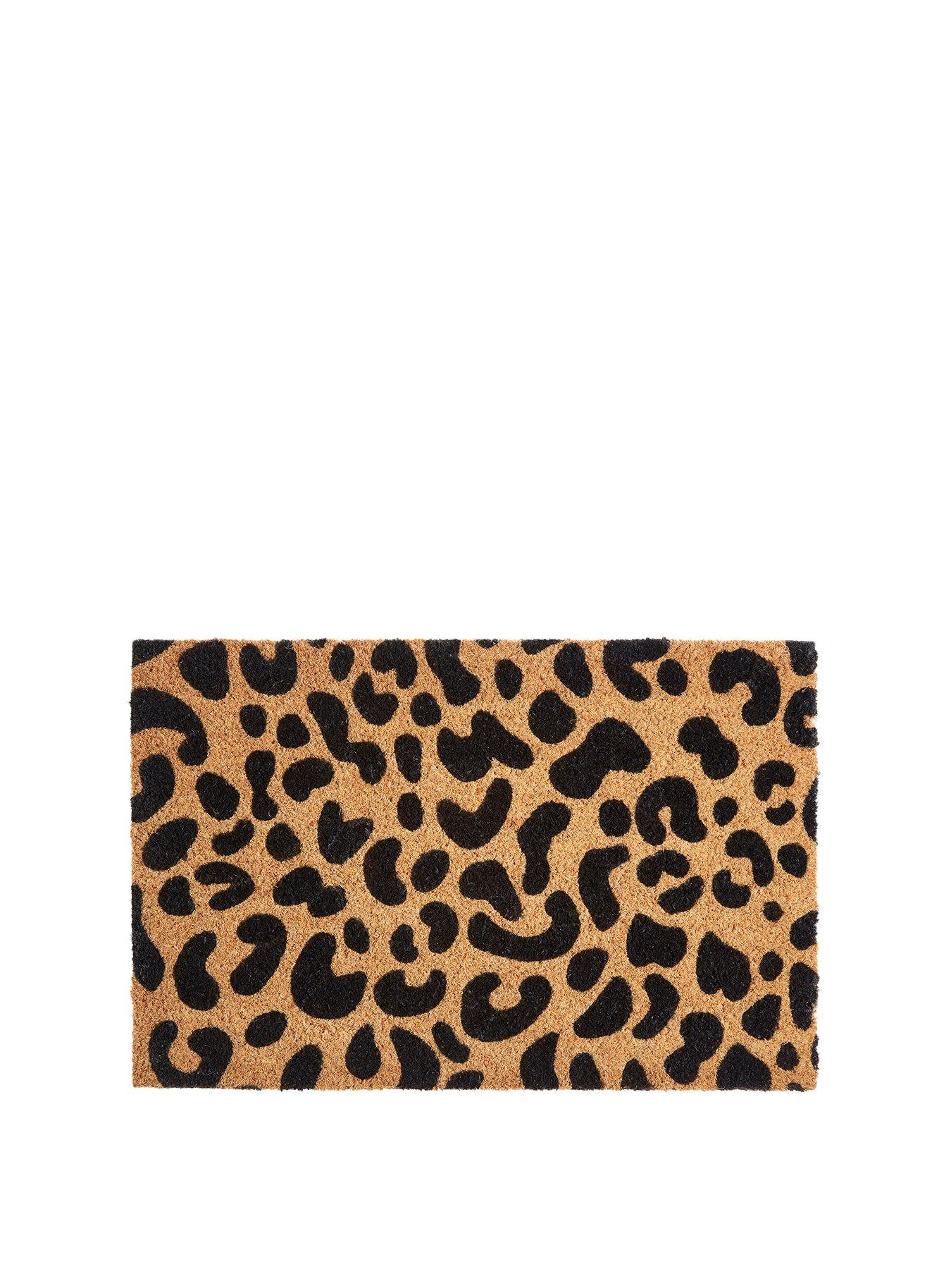 undefined Leopard Print Coir Doormat