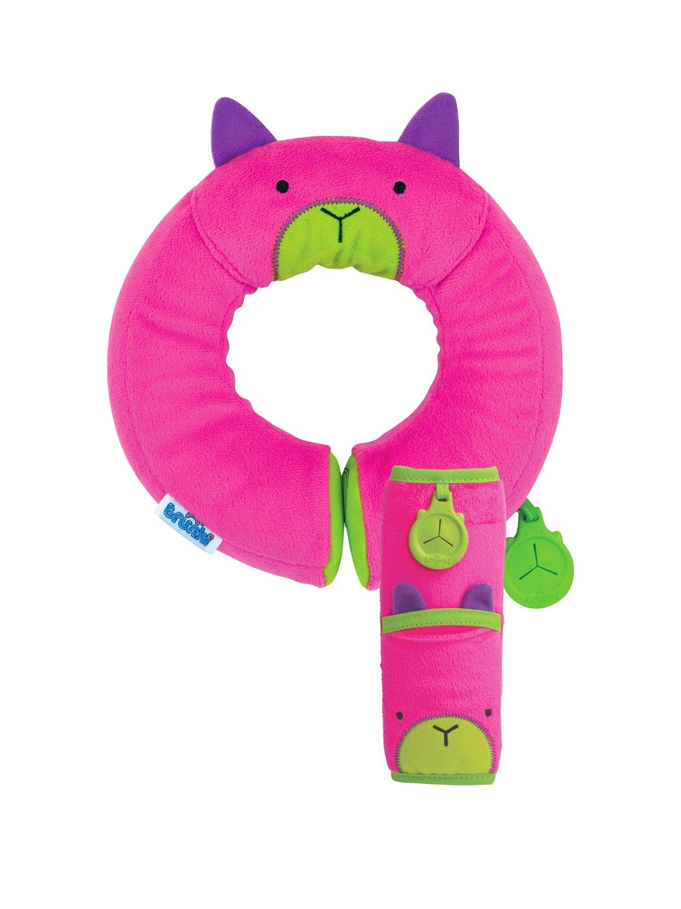 undefined SnooziHedz Seat Belt Pad + Yondi Travel Neck Pillow - Betsy Bear - Pink