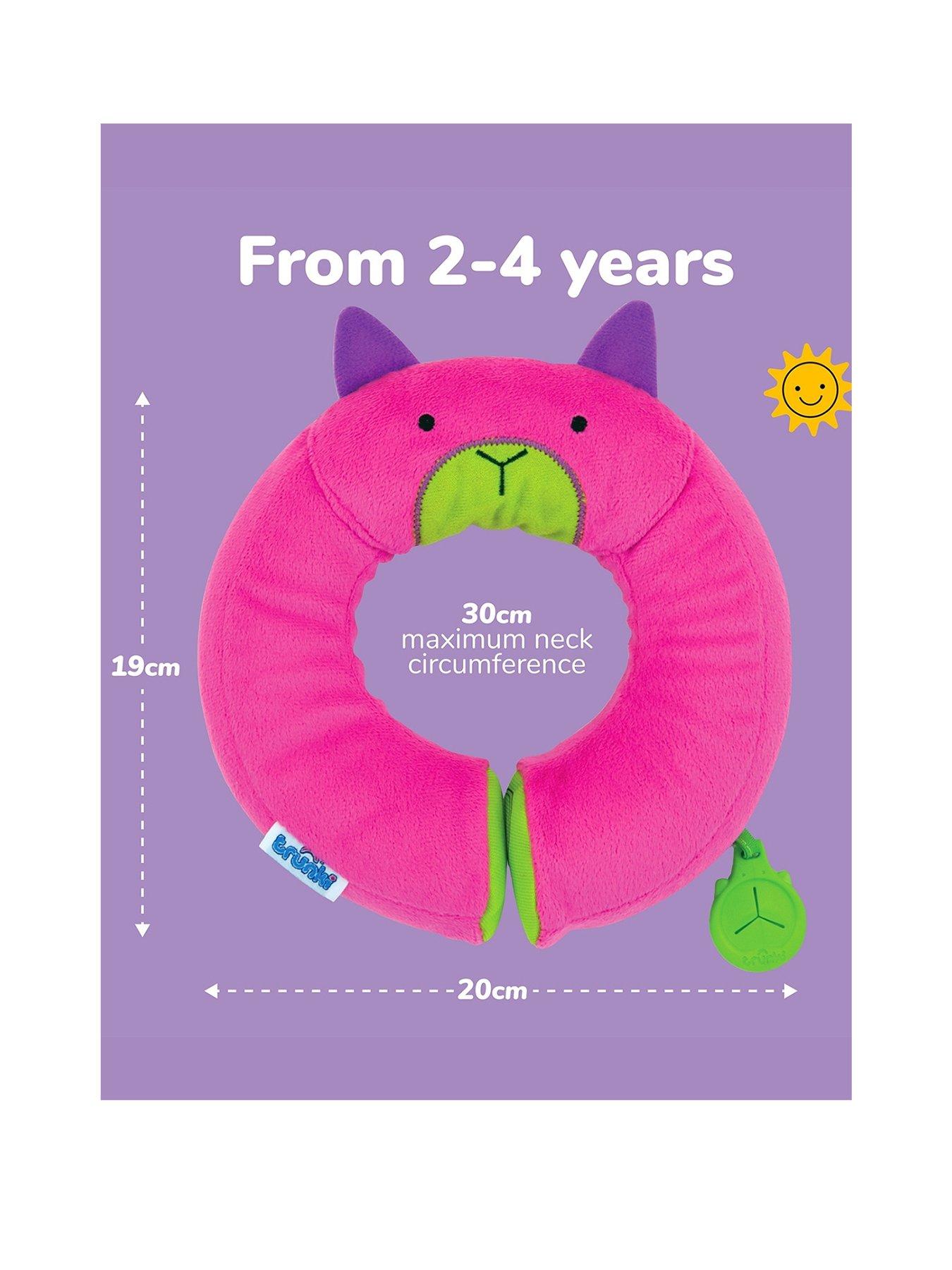 Image 2 of 6 of trunki SnooziHedz Seat Belt Pad + Yondi Travel Neck Pillow - Betsy Bear - Pink