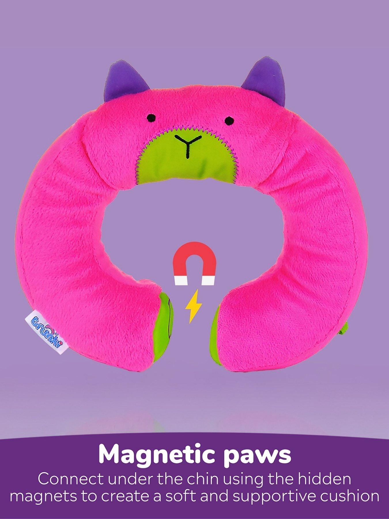 Image 3 of 6 of trunki SnooziHedz Seat Belt Pad + Yondi Travel Neck Pillow - Betsy Bear - Pink