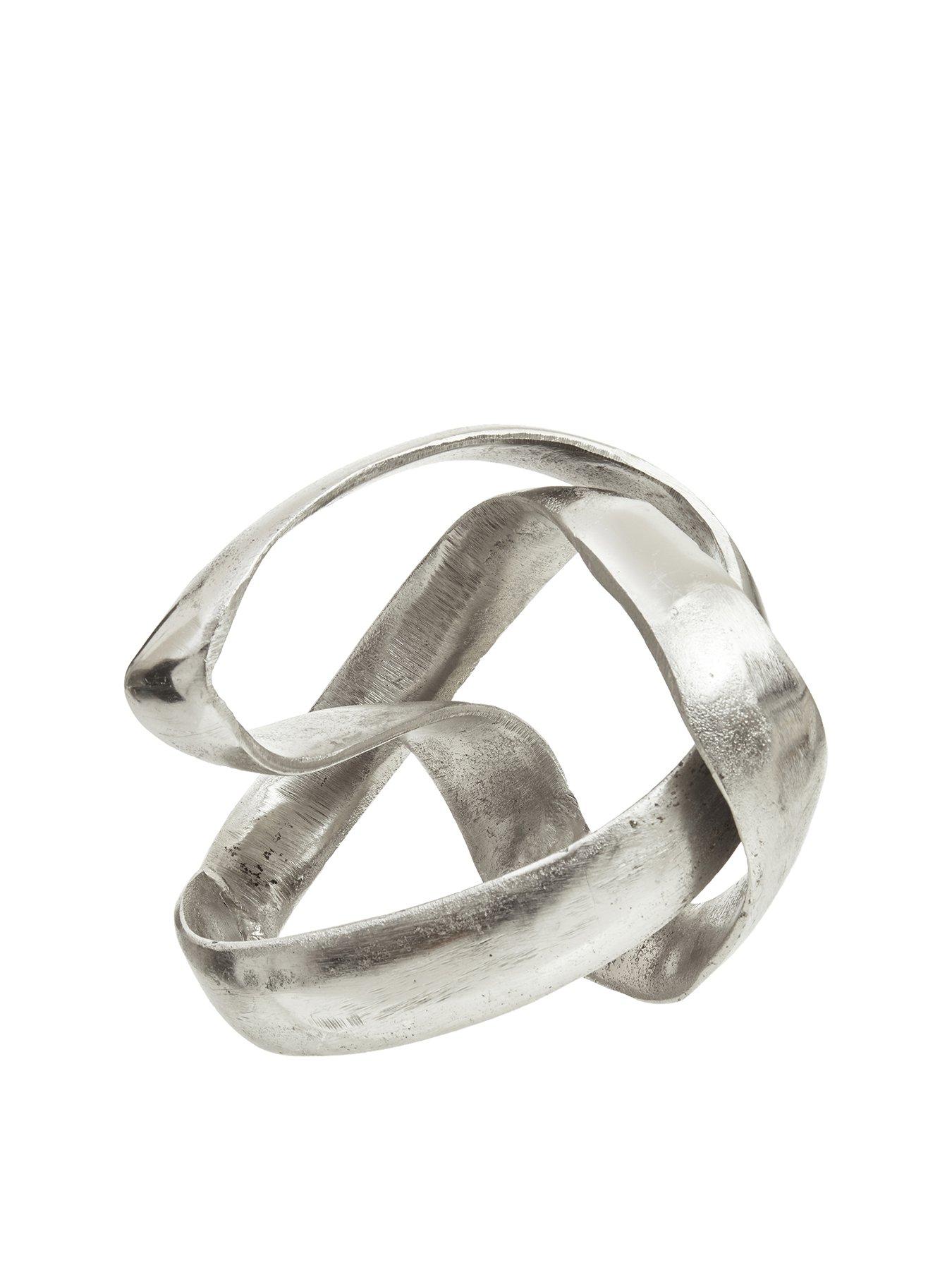 undefined Prato Silver Finish Knot Sculpture