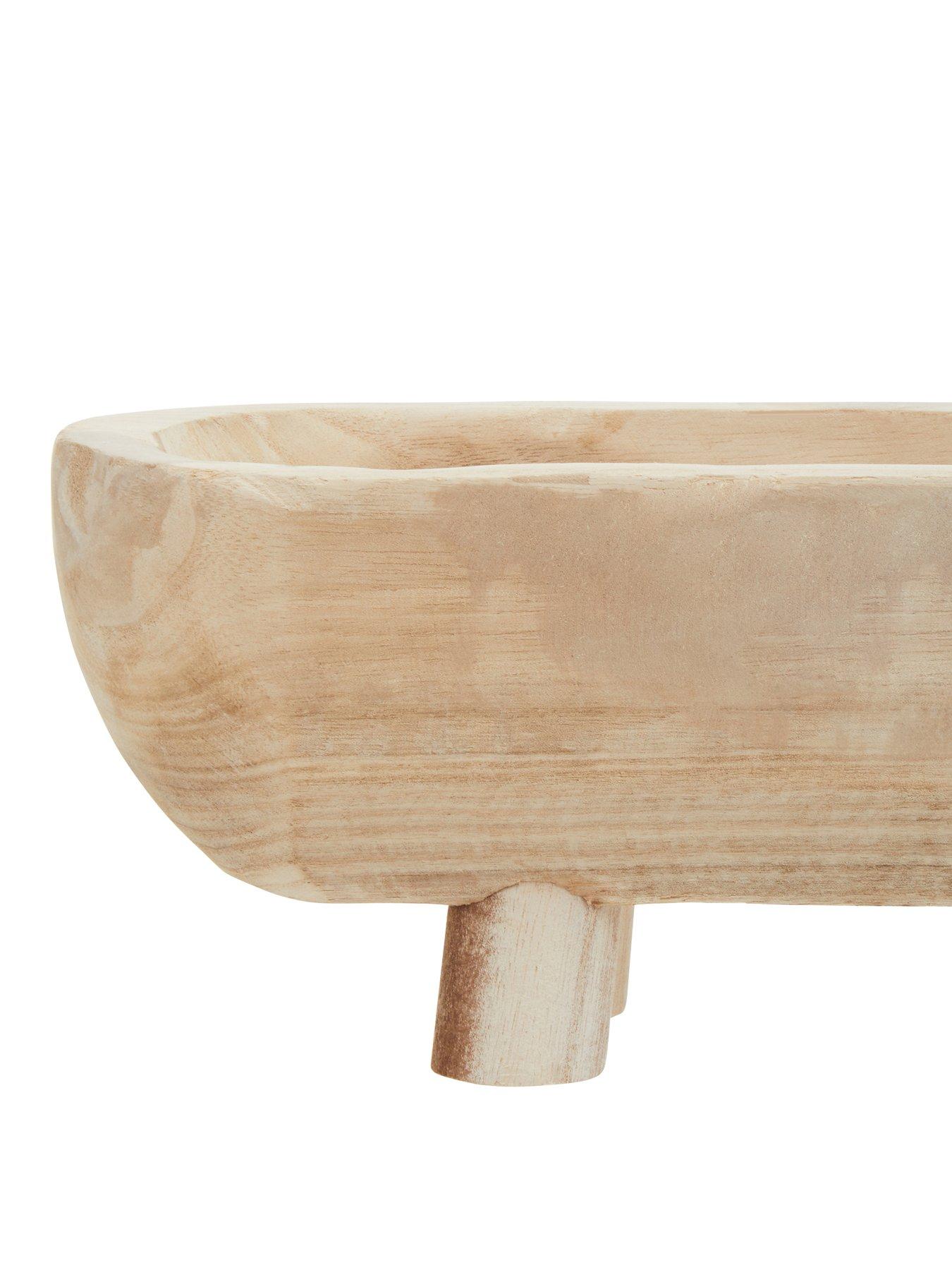 Image 3 of 6 of Interiors By Premier Arlo Natural Oval Decorative Dough Bowl