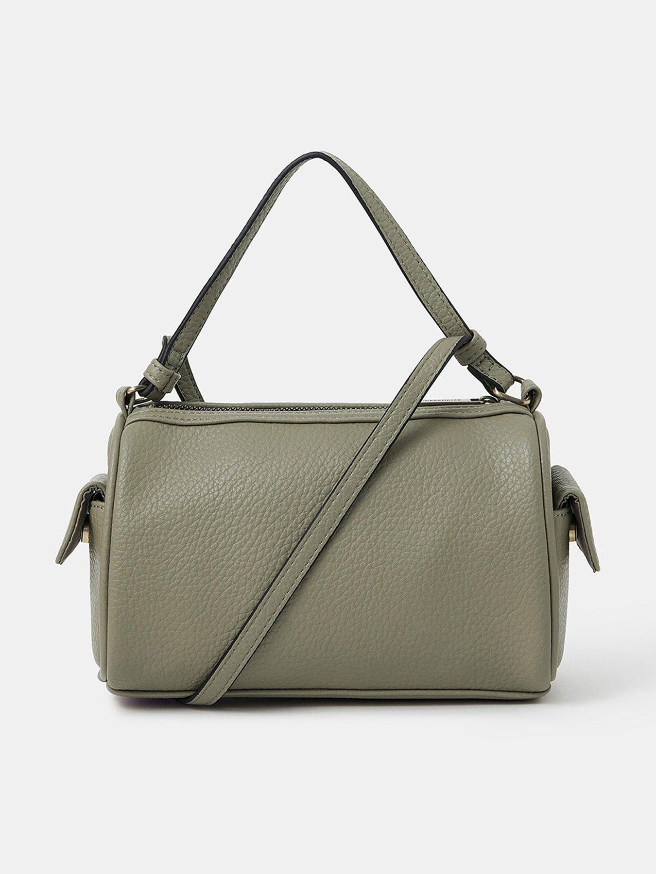undefined Faux Leather Crossbody Bag - Green