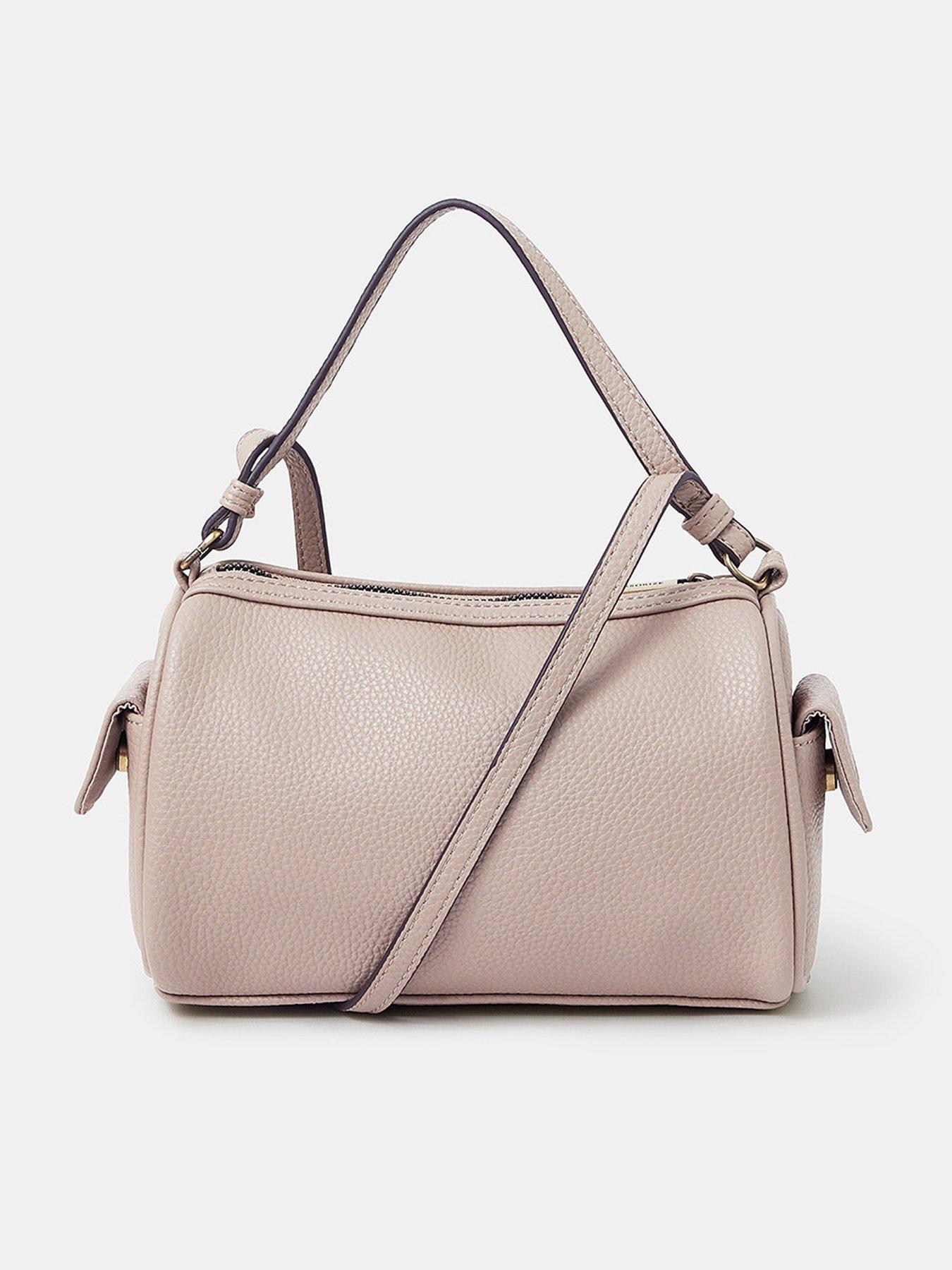 undefined Faux Leather Crossbody Bag - Brown