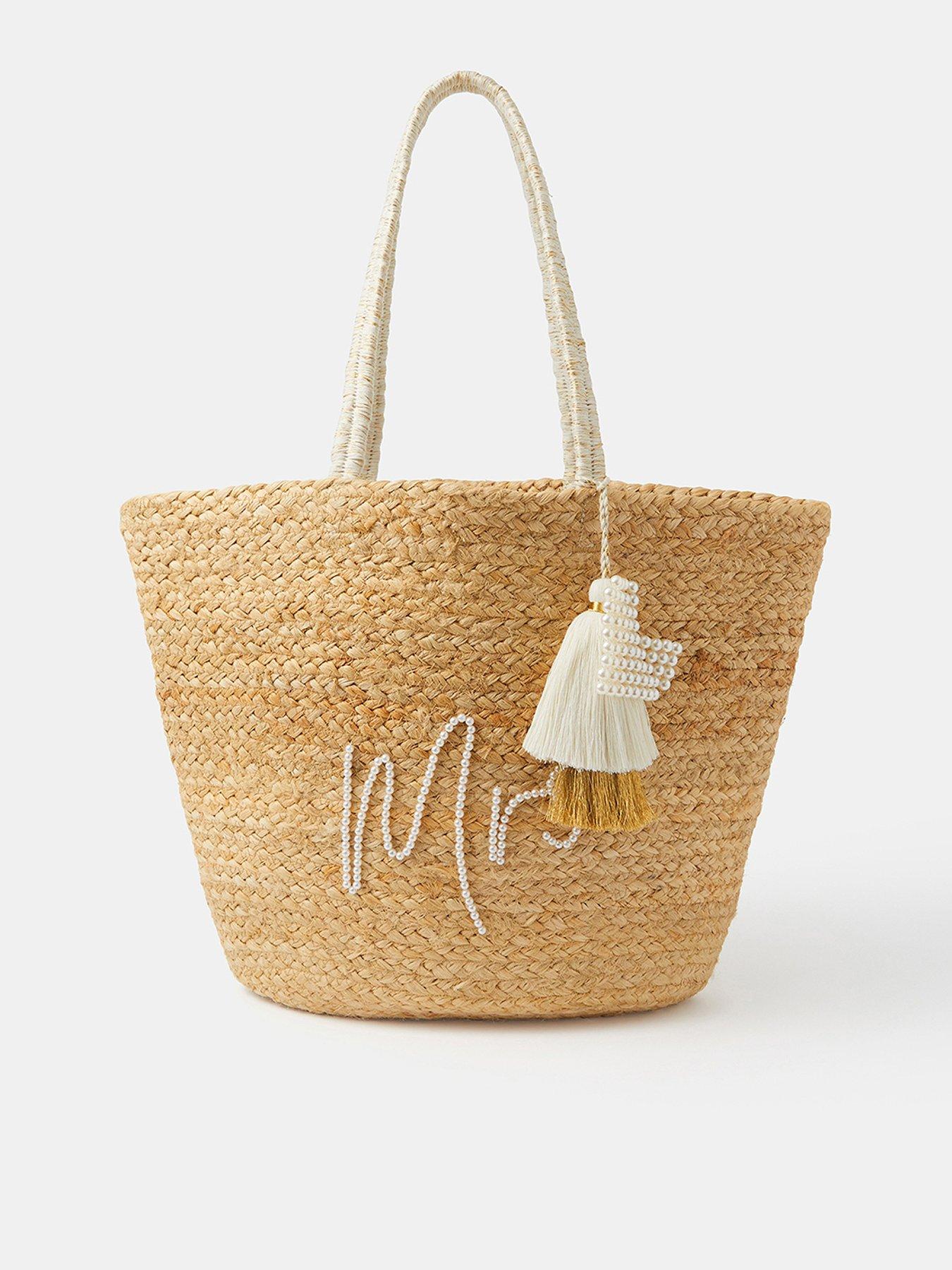 undefined Mrs Jute Beach Bag - Cream