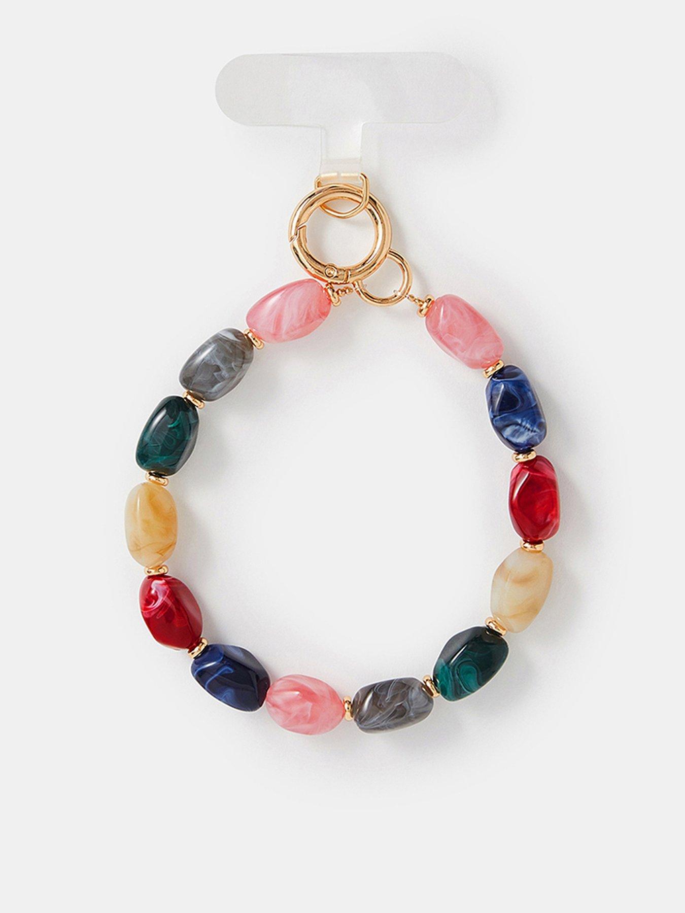 undefined Marble Bead Wrist Phone Strap - Multi