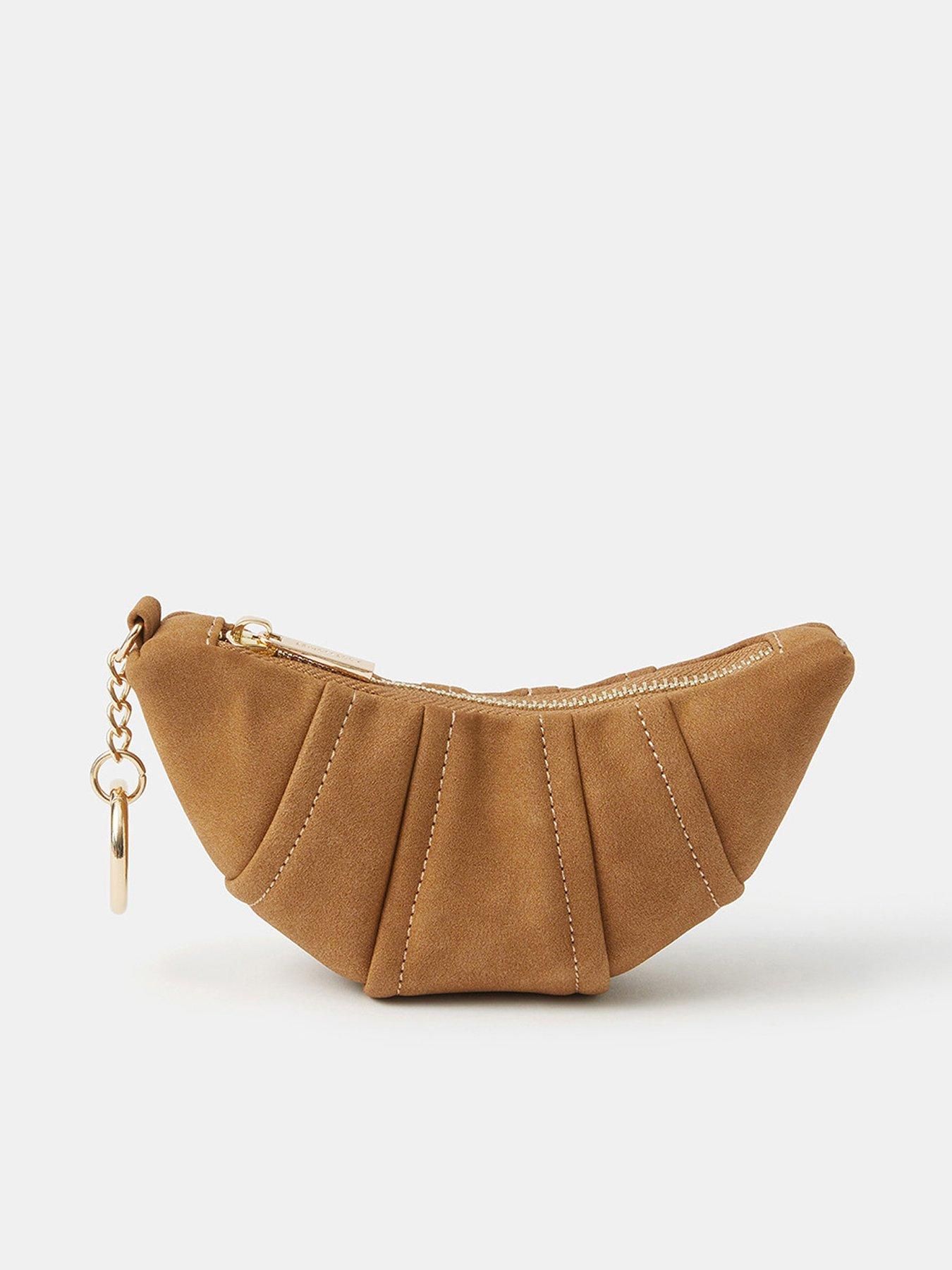 Accessorize Croissant Coin Purse - Brown