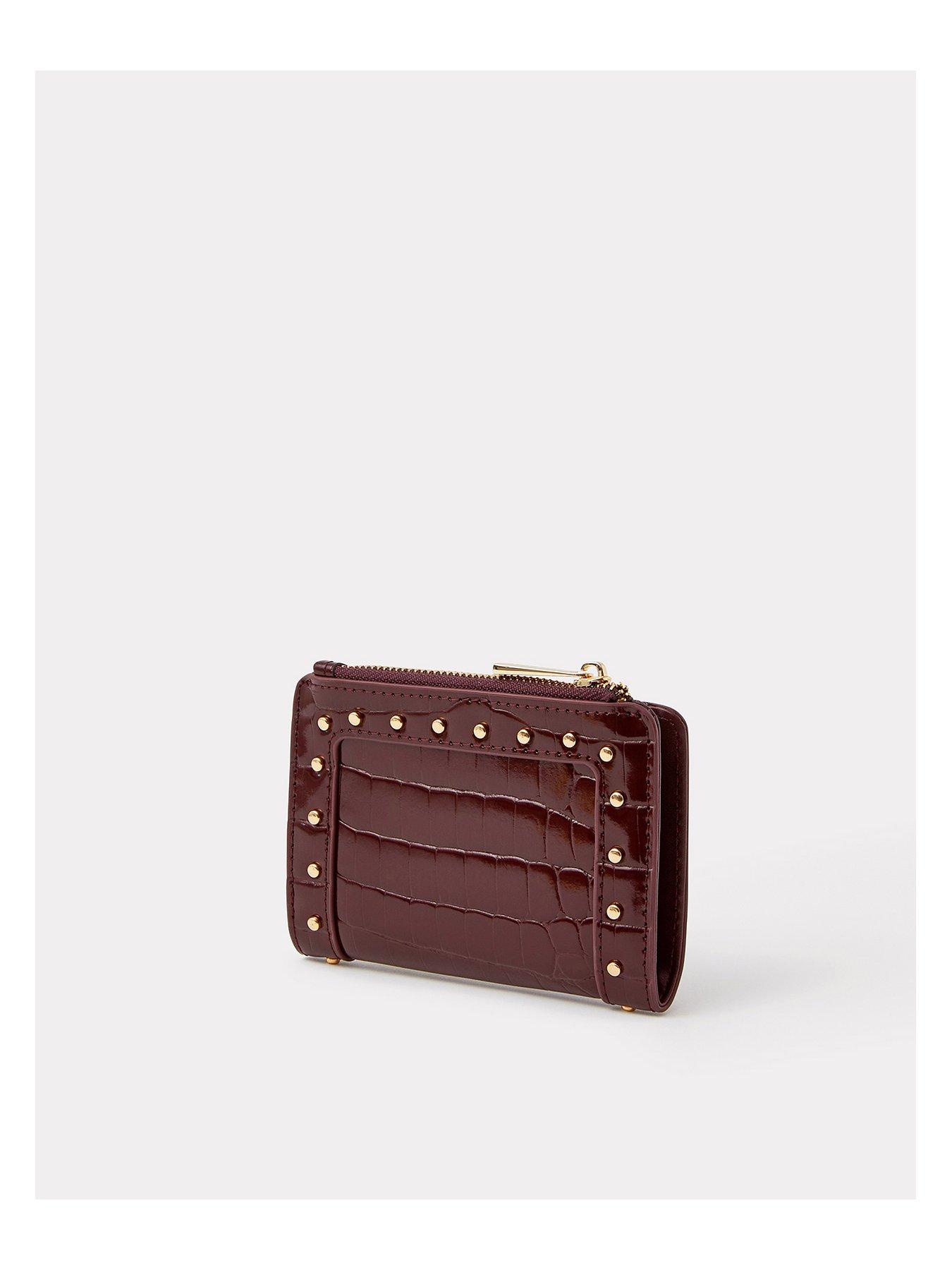 Image 2 of 3 of Accessorize Patent Croc Stud Purse - Red