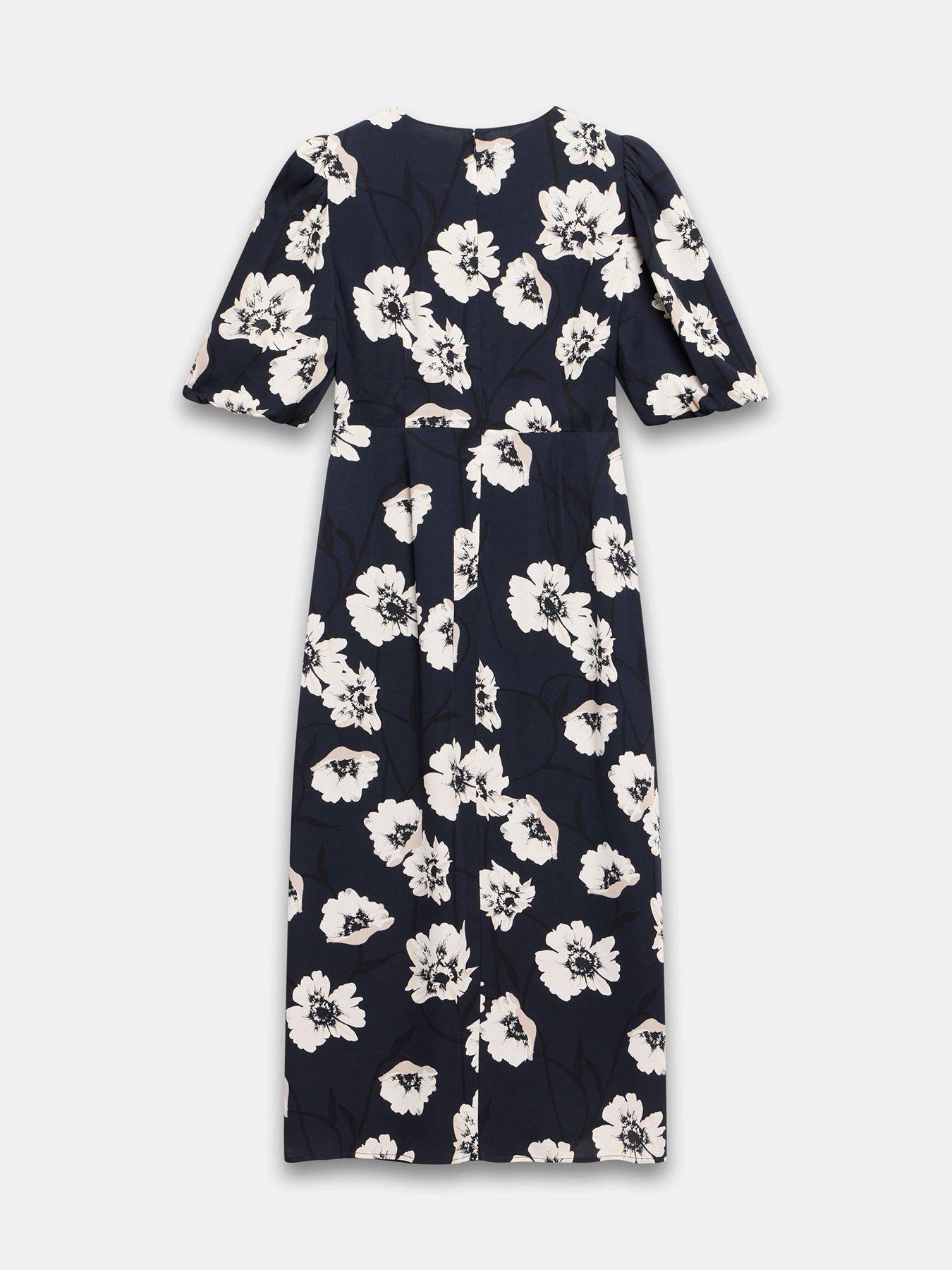 Mint Velvet Navy Floral Print Dress - Blue | Very