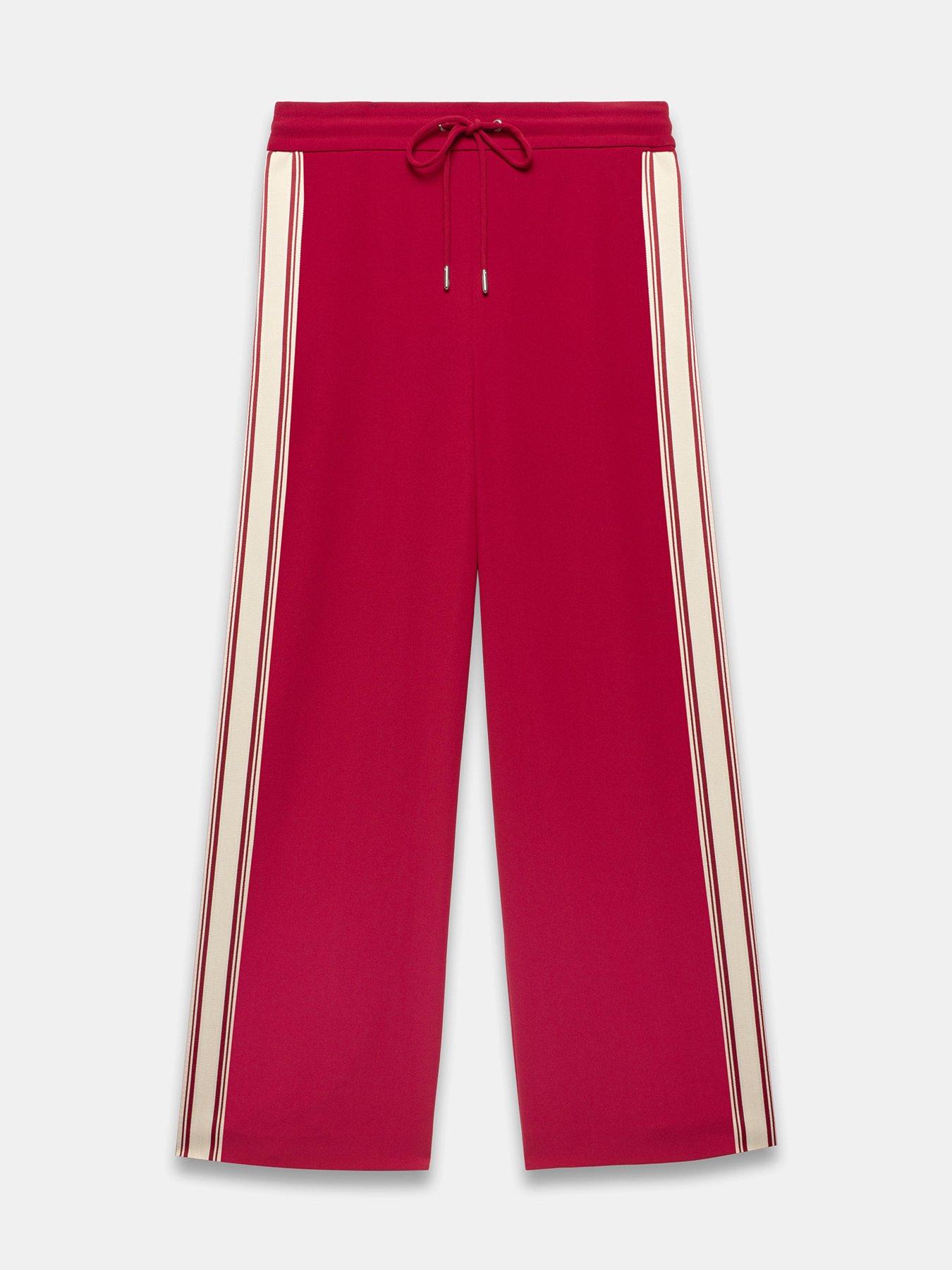 Image 5 of 6 of Mint Velvet Side Stripe Trousers - Red
