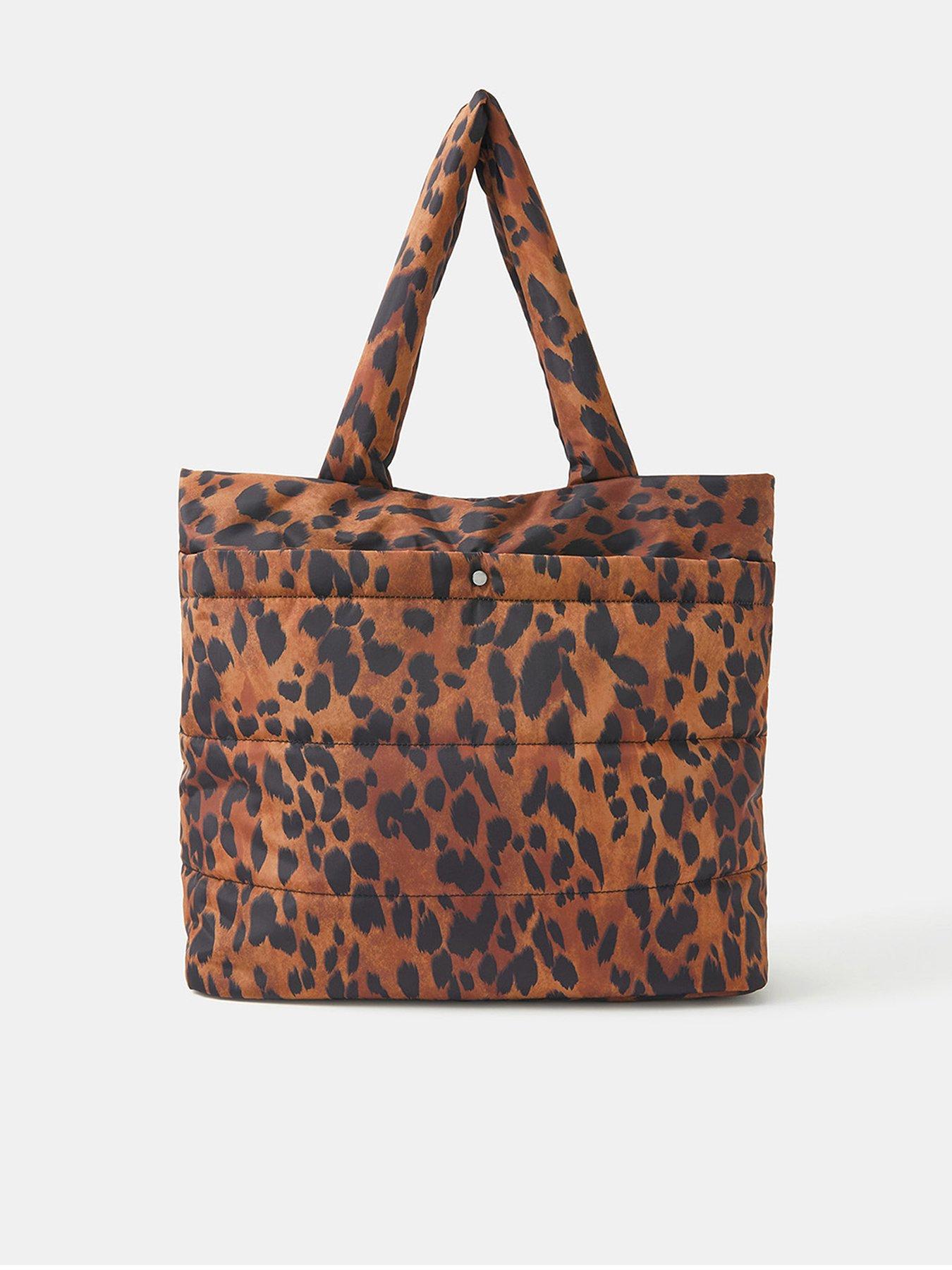 undefined Animal Print Quilted Shopper Bag - Brown