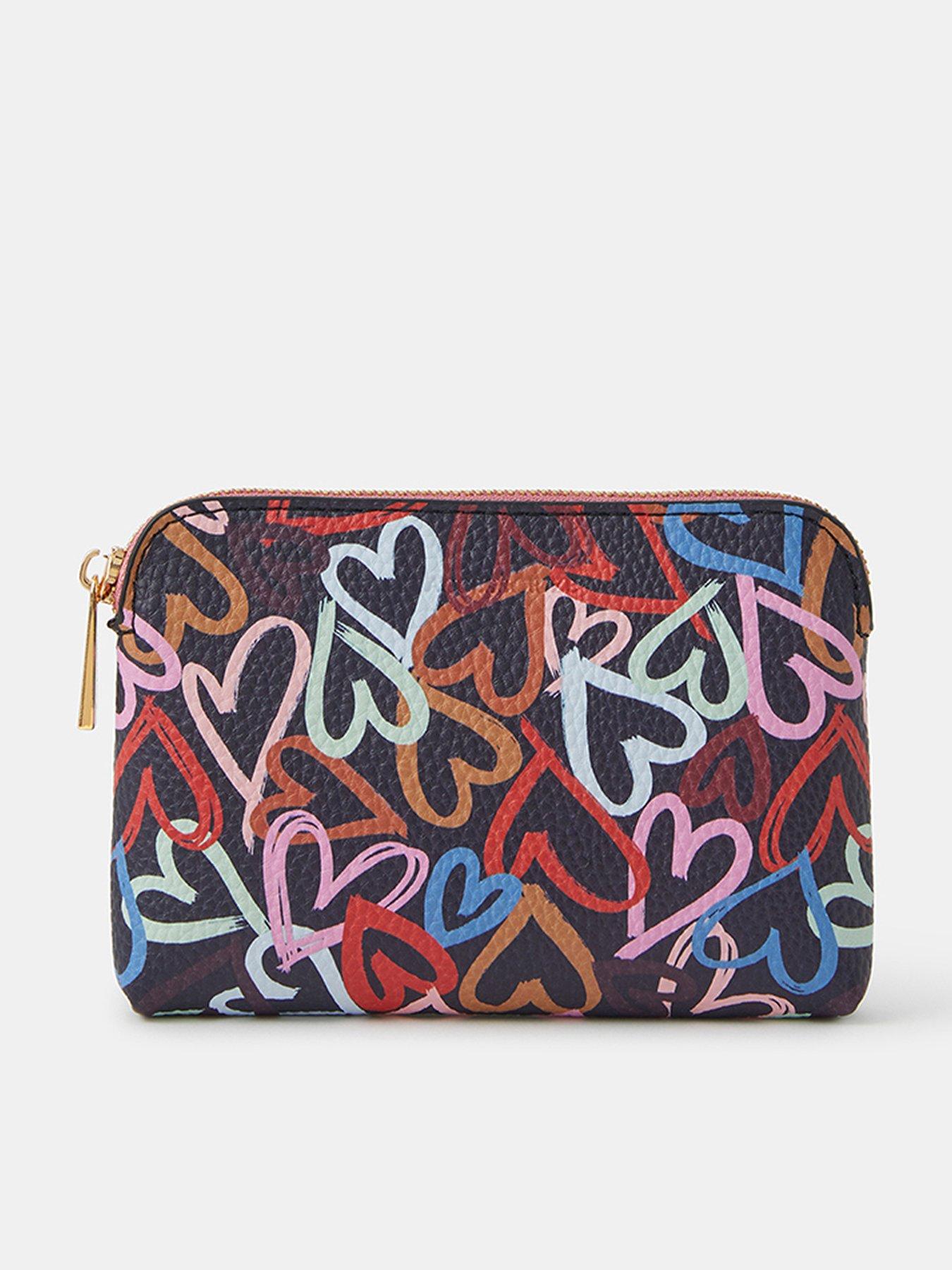undefined Heart Print Coin Purse - Multi