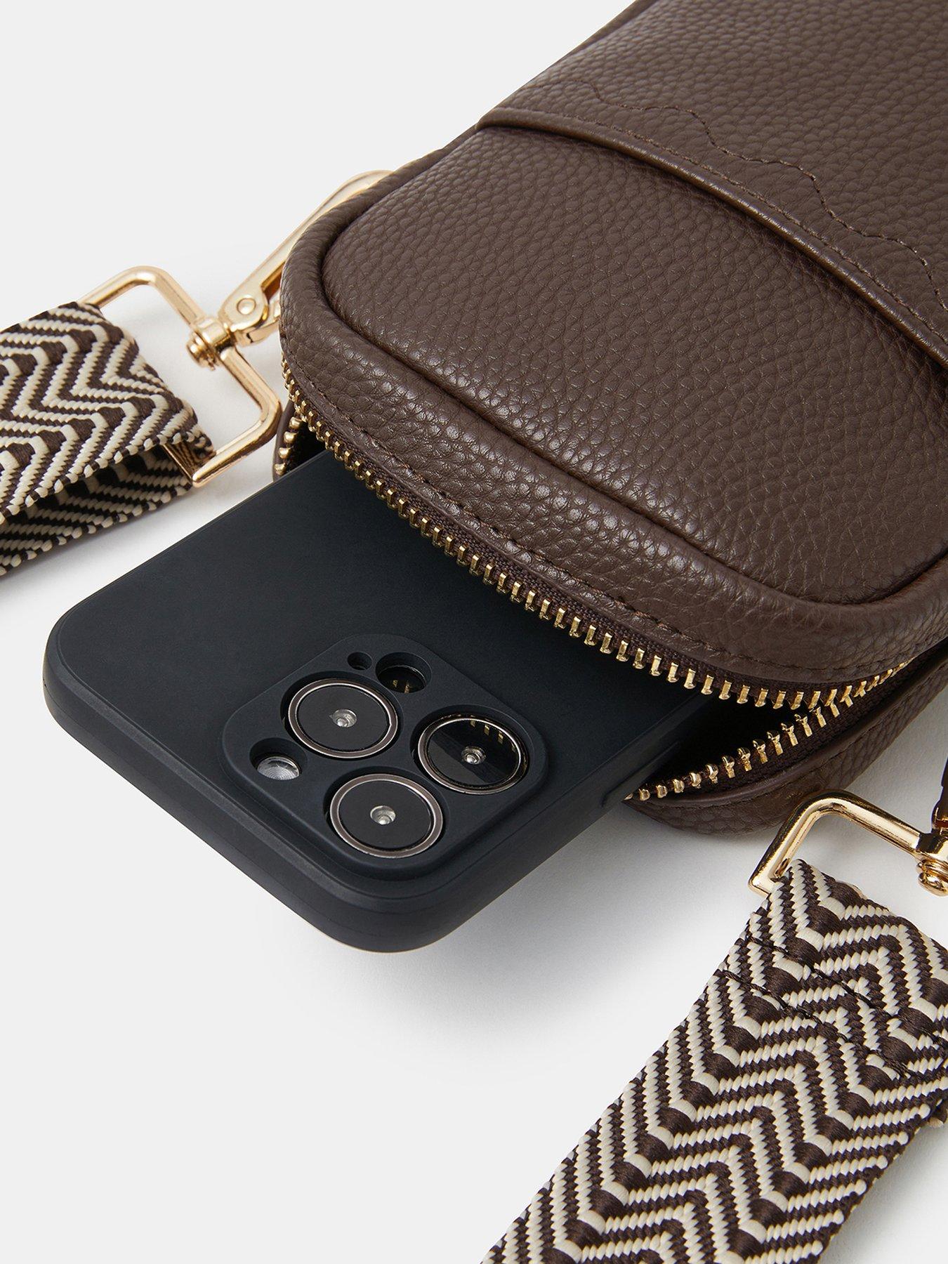 Image 5 of 5 of Accessorize Slip Pocket Phone Bag - Brown