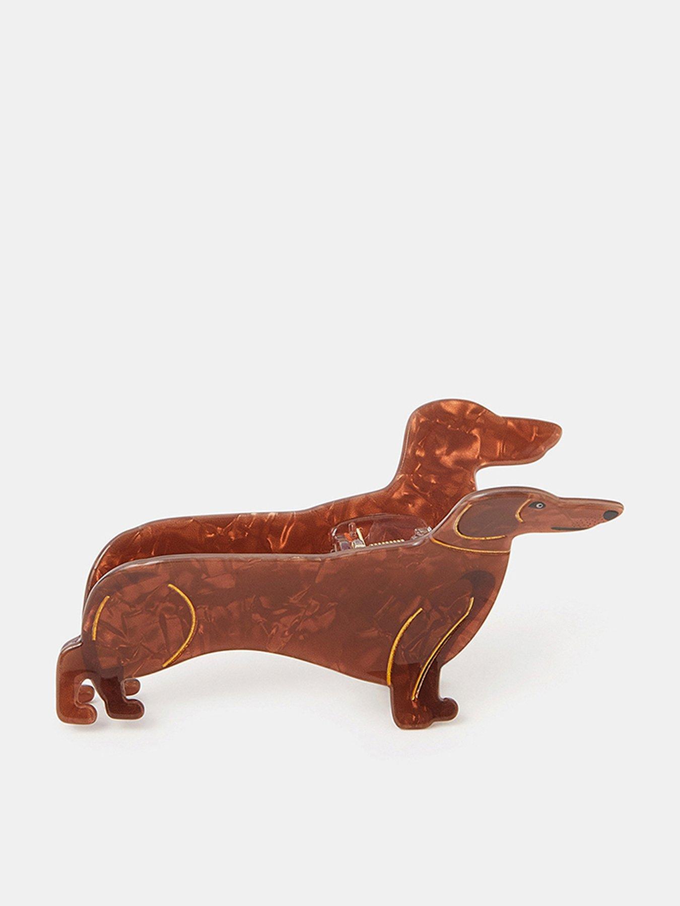 undefined Sausage Dog Claw Clip - Cream