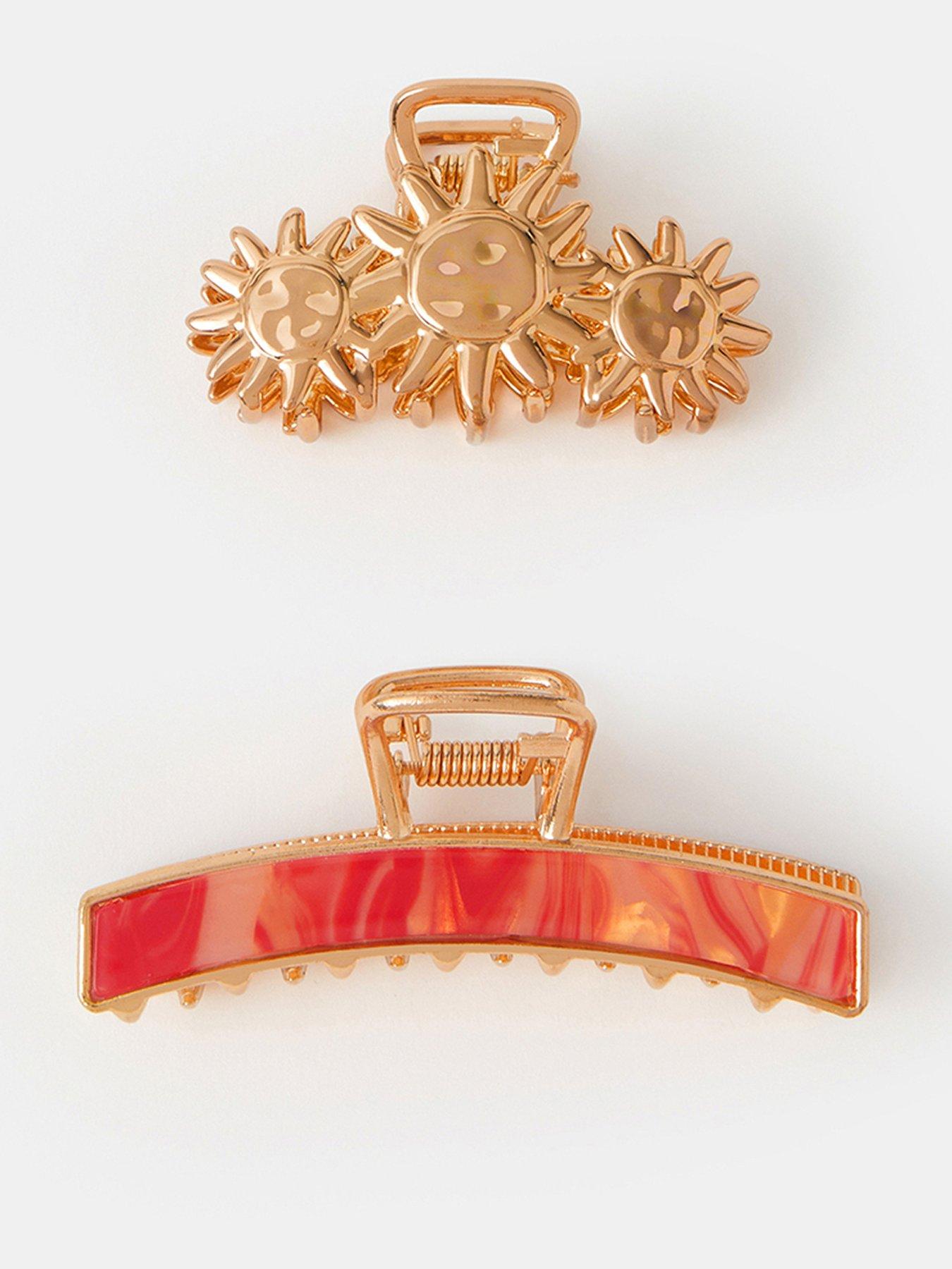 undefined 2-Pack Sunshine Metal Claw Clips - Gold