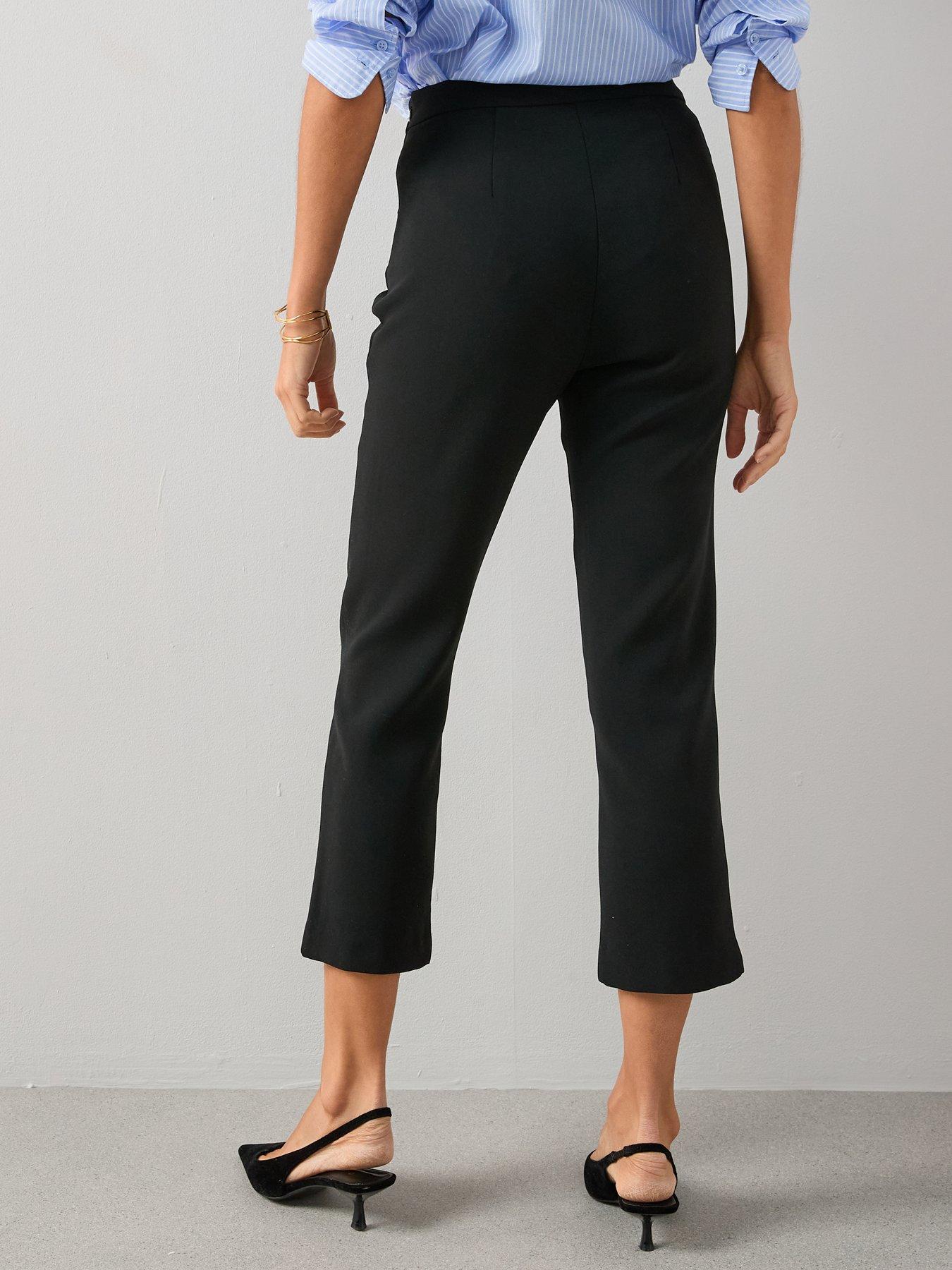 Image 2 of 7 of The Very Collection Formal Capri Trousers - Black