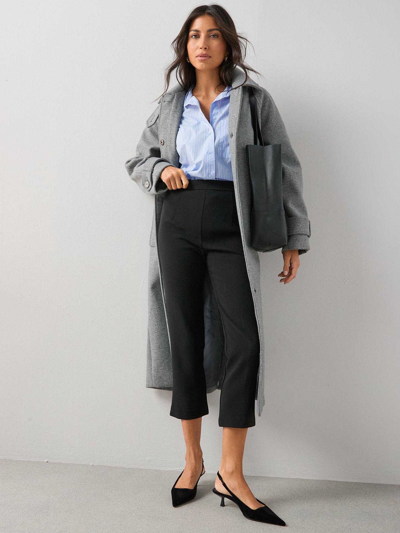 Image 3 of 7 of The Very Collection Formal Capri Trousers - Black